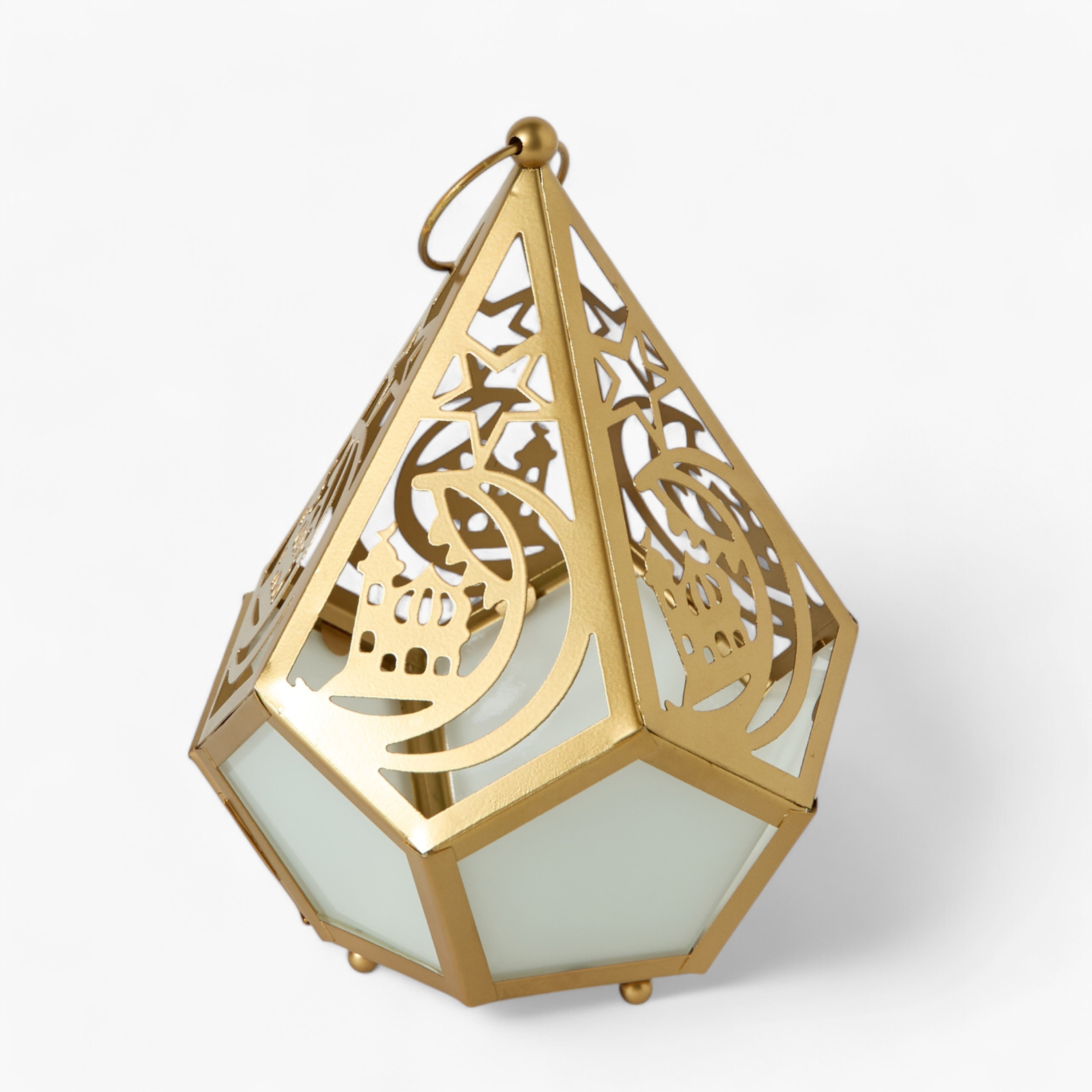 Isaba Metal and Glass Lantern - 20x20x25 cm-hbxdecorandfurnishings-homeaccessories-lanterns-image-6