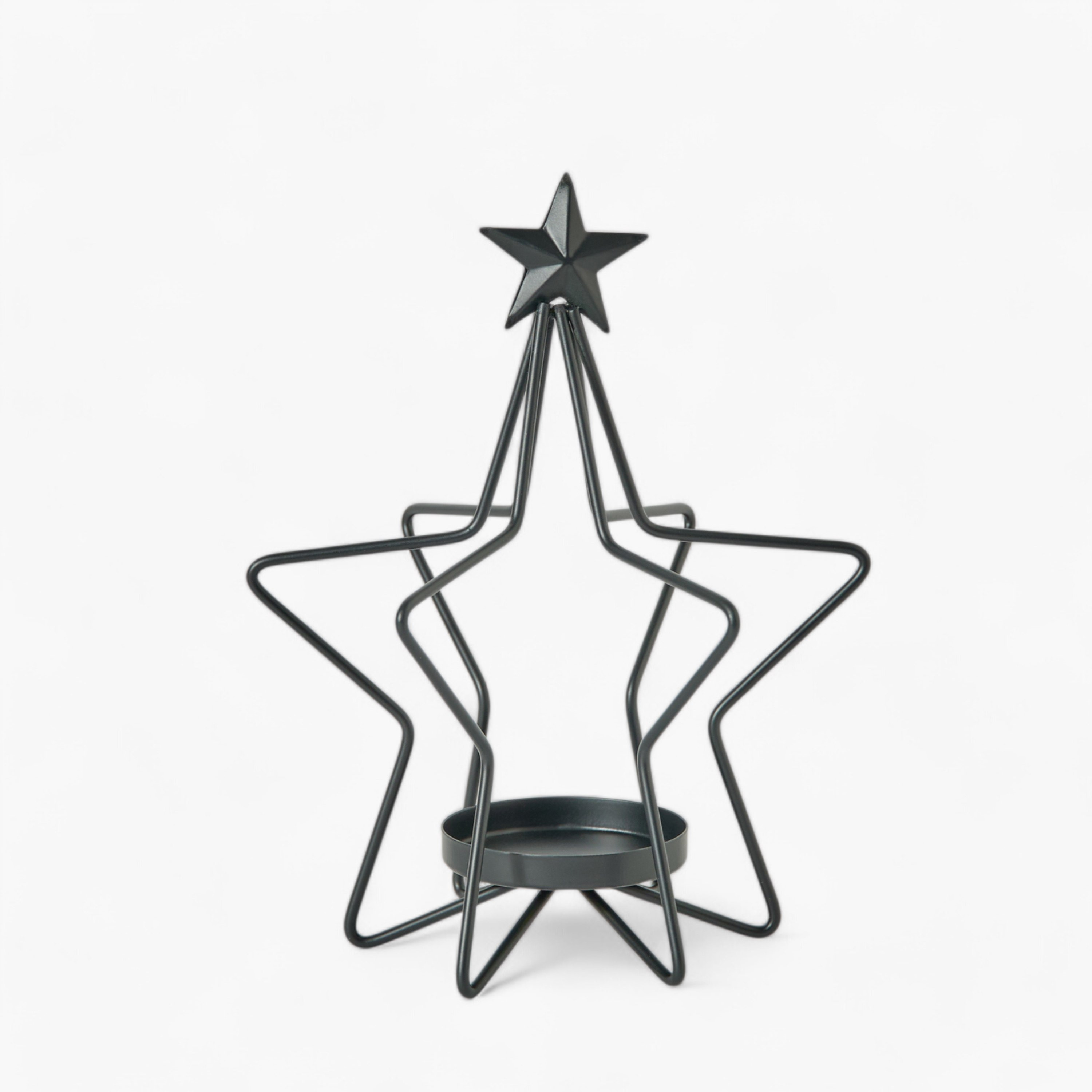 Isaba Metal Star Tealight Holder - 20.5x20.5x24 cm-hbxlivingroom-decorandaccessories-candleholders-image-6