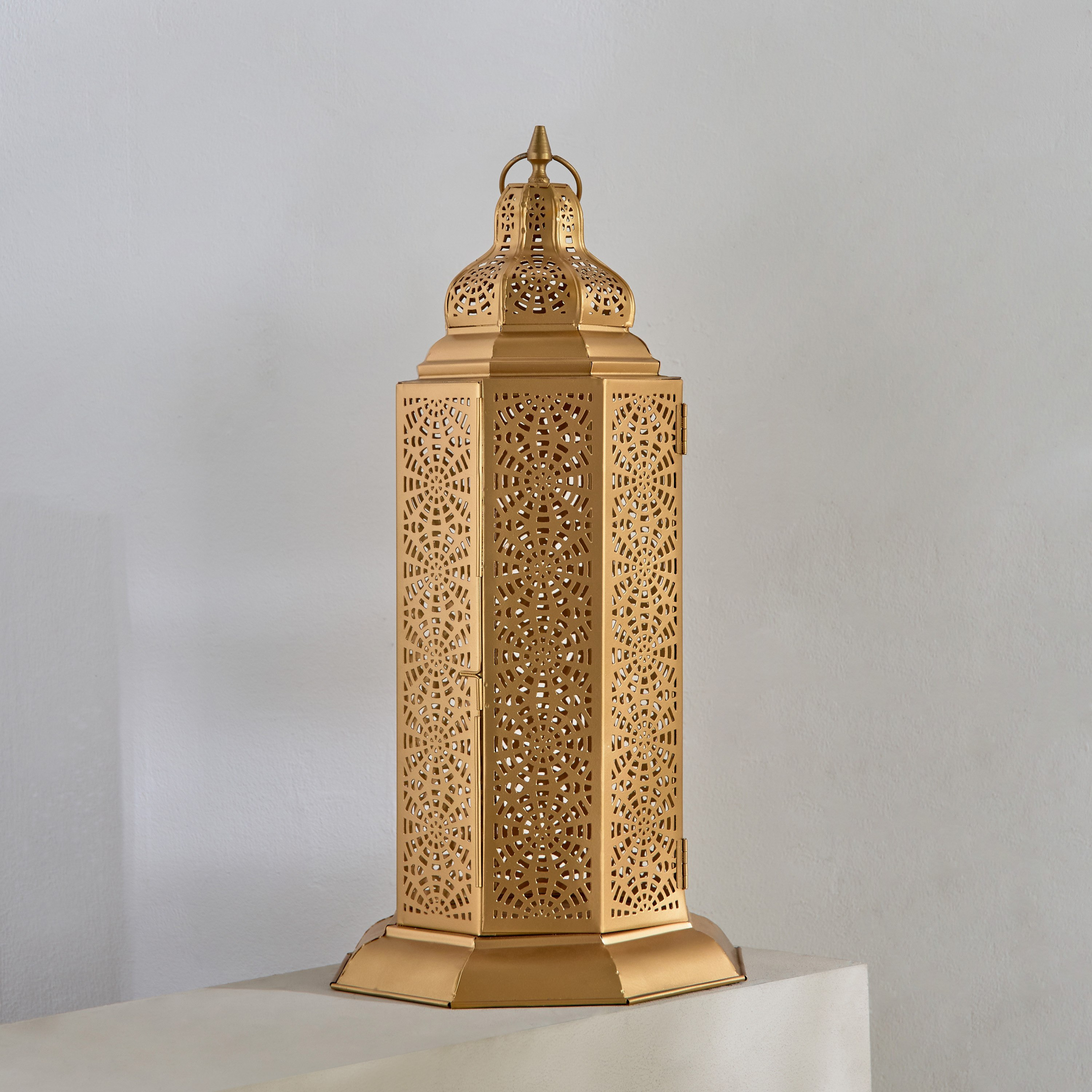 Isaba Metal Cutwork Lantern - 26x26x50 cm-PROMO_HB_AE_B1G1_250925-image-2