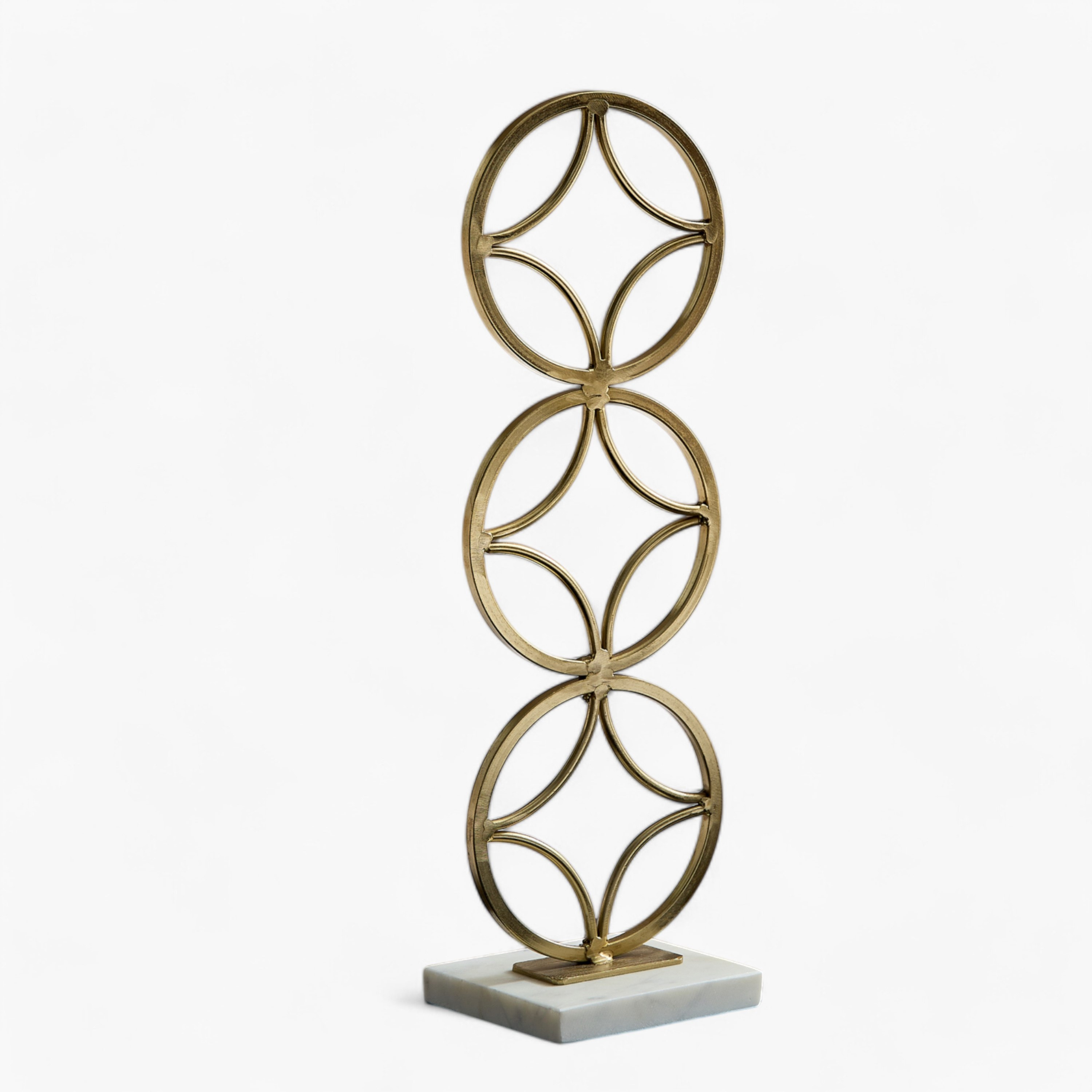 Blake Metal Ring Accent with Marble Base - 12x10.5x38.5 cm-hbxhomeware-homedecor-figurinesandornaments-image-4