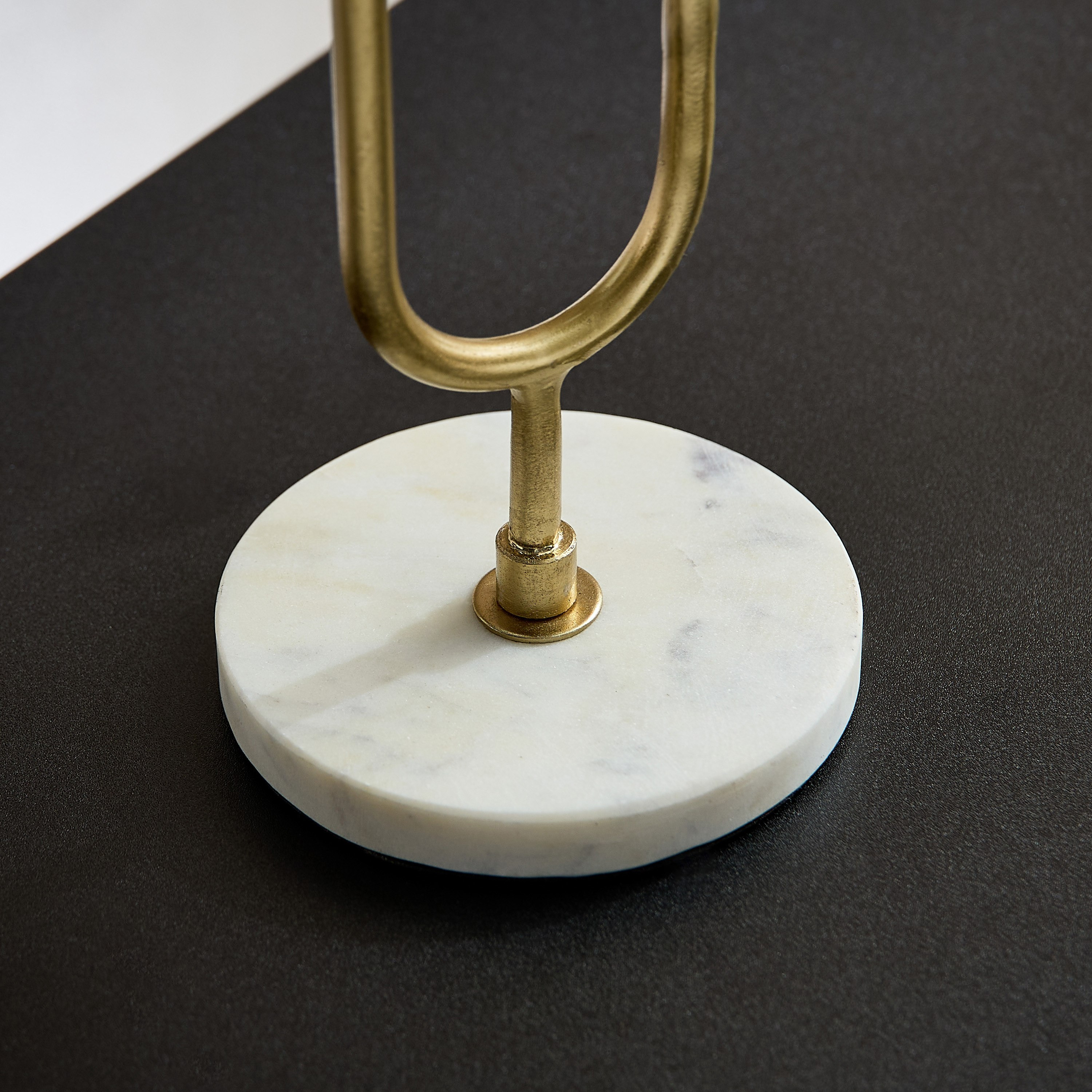 Blake Metal Candle Stand with Marble Base - 10x10x29.5 cm-hbxlivingroom-decorandaccessories-candleholders-image-4