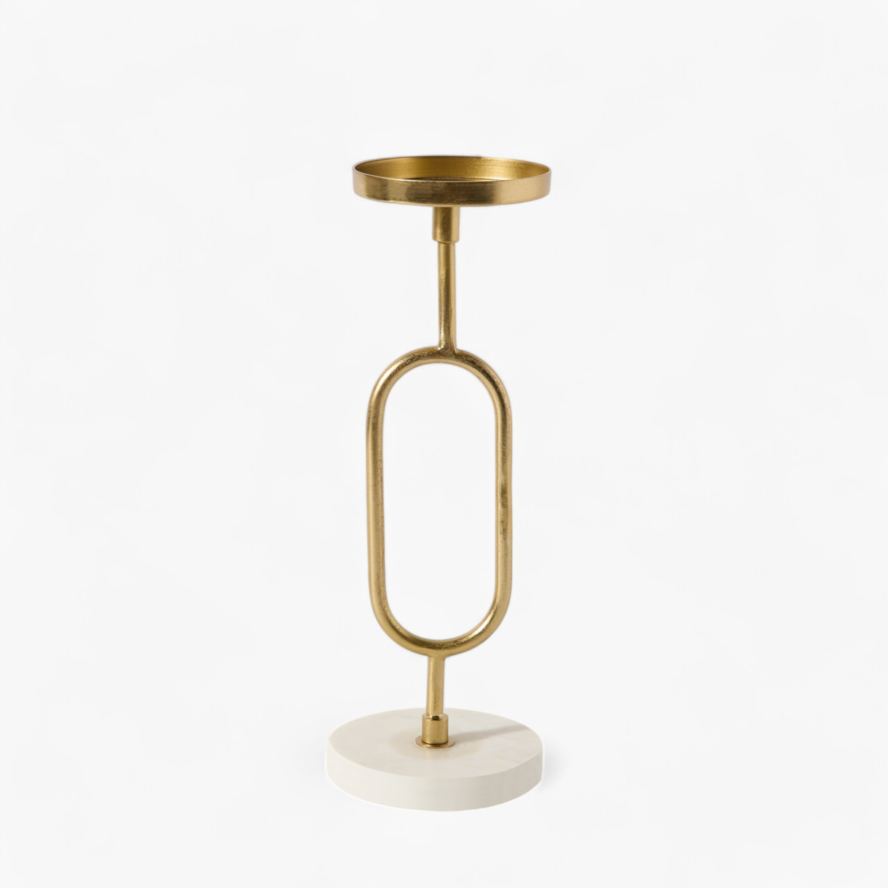 Blake Metal Candle Stand with Marble Base - 10x10x29.5 cm-hbxlivingroom-decorandaccessories-candleholders-image-6