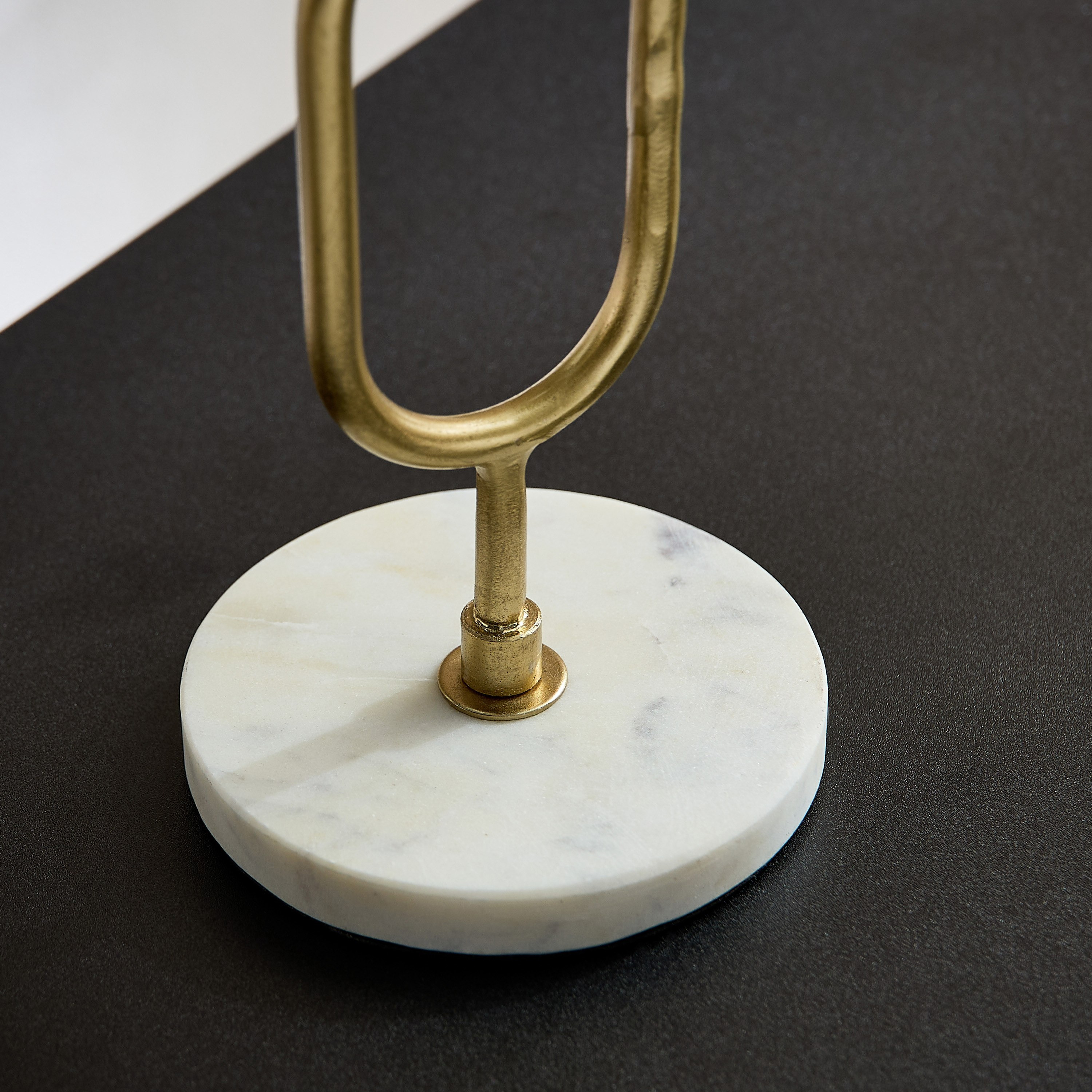 Blake Metal Candle Stand with Marble Base - 10x10x22 cm-hbxlivingroom-decorandaccessories-candleholders-image-4