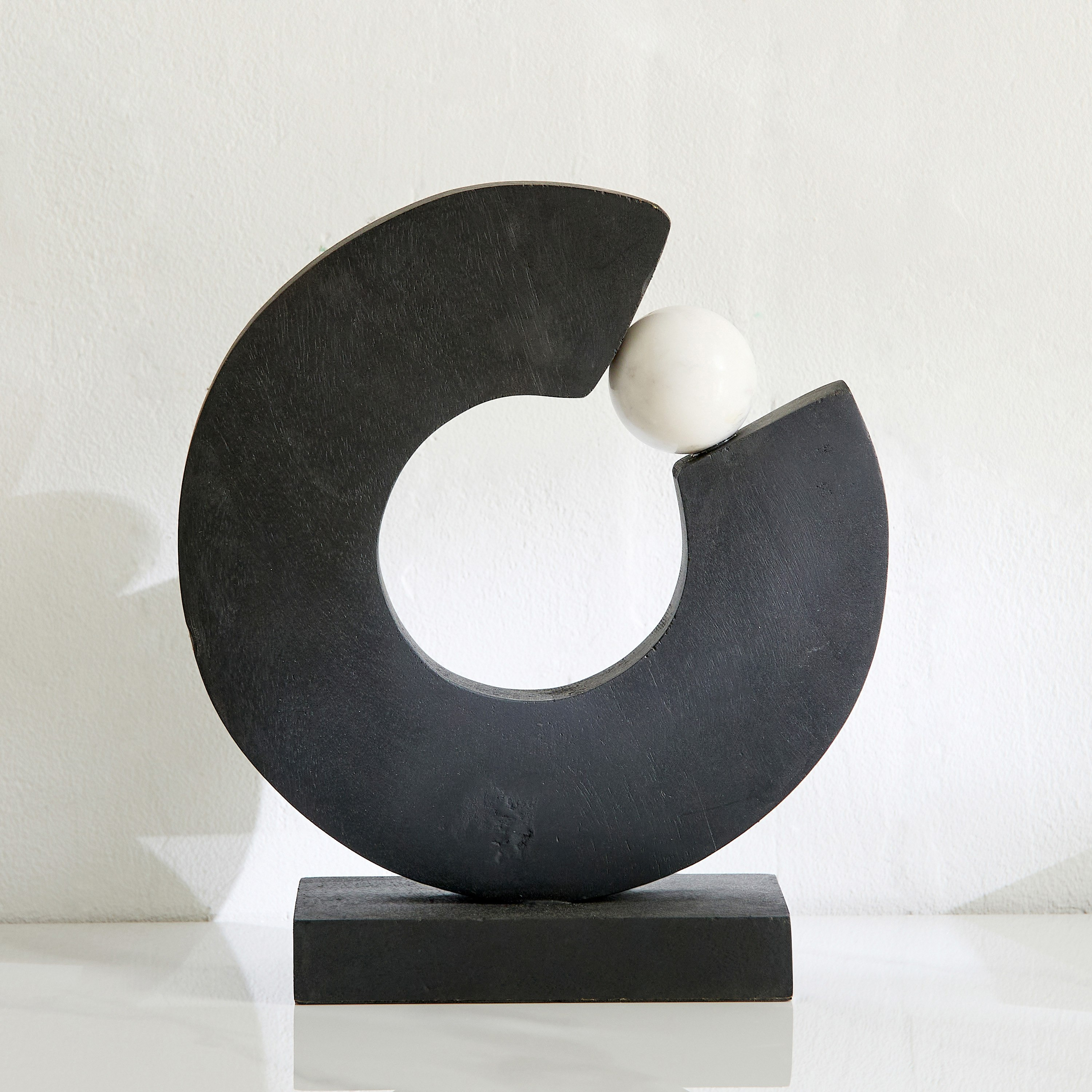 Blake Wooden Table Accent with Marble Ball - 29x9x27.5 cm-hbxhomeware-homedecor-figurinesandornaments-image-2