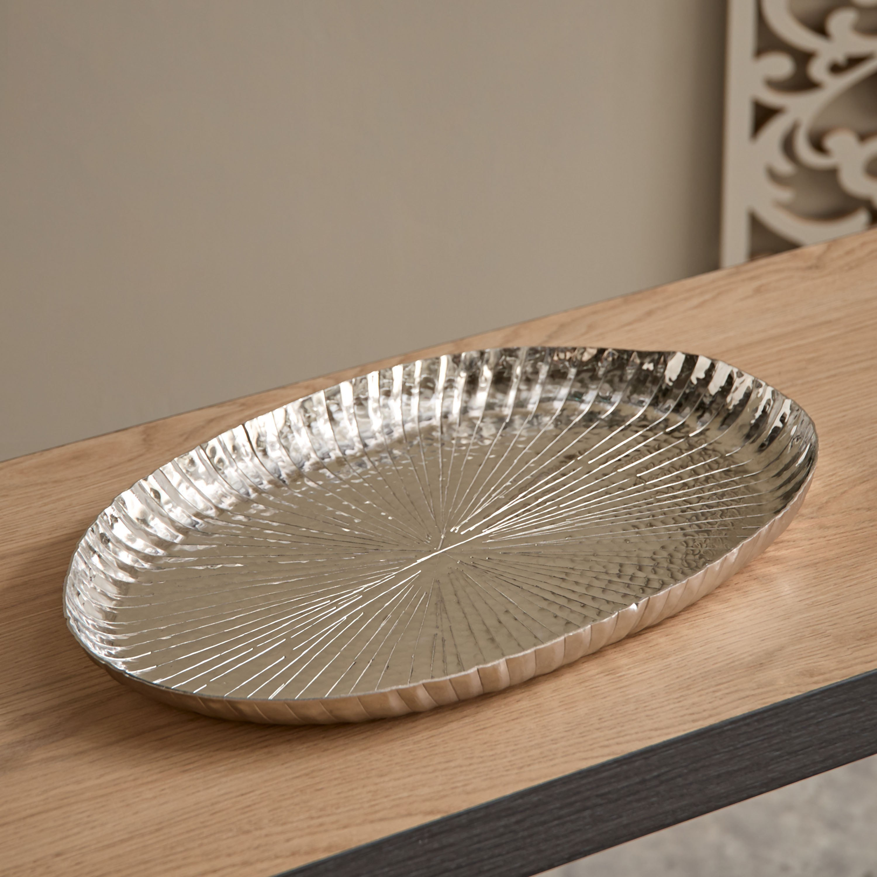 صحن بيضاوي مضلع لامع ألومنيوم من أوسي - 42 × 28 × 3 سم-PROMO_HB_AE_B1G1_250925-image-2