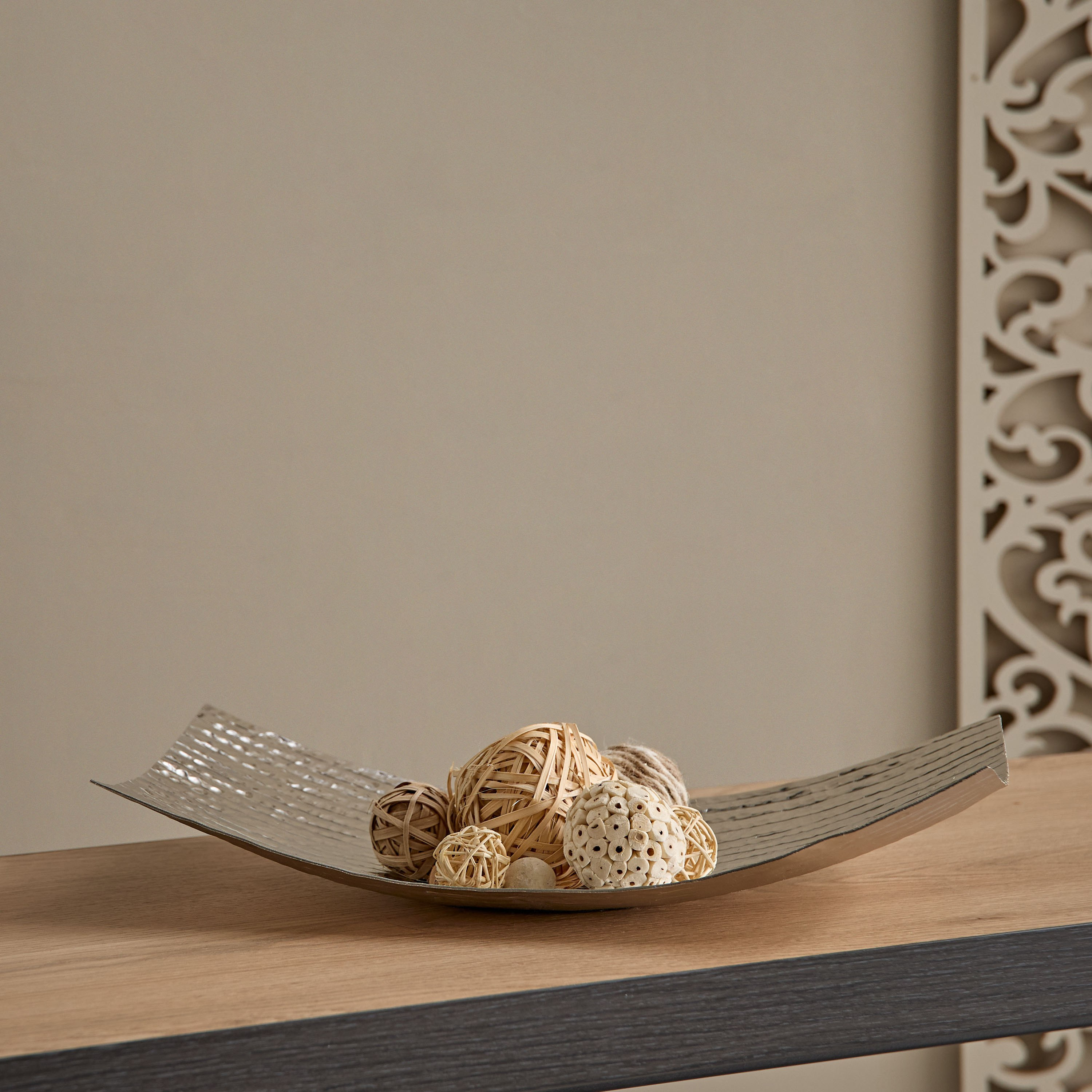 وعاء مستطيل مضلع لامع ألومنيوم من أوسي - 43 × 23 × 7.5 سم-hbxdecorandfurnishings-homeaccessories-bowls-image-1