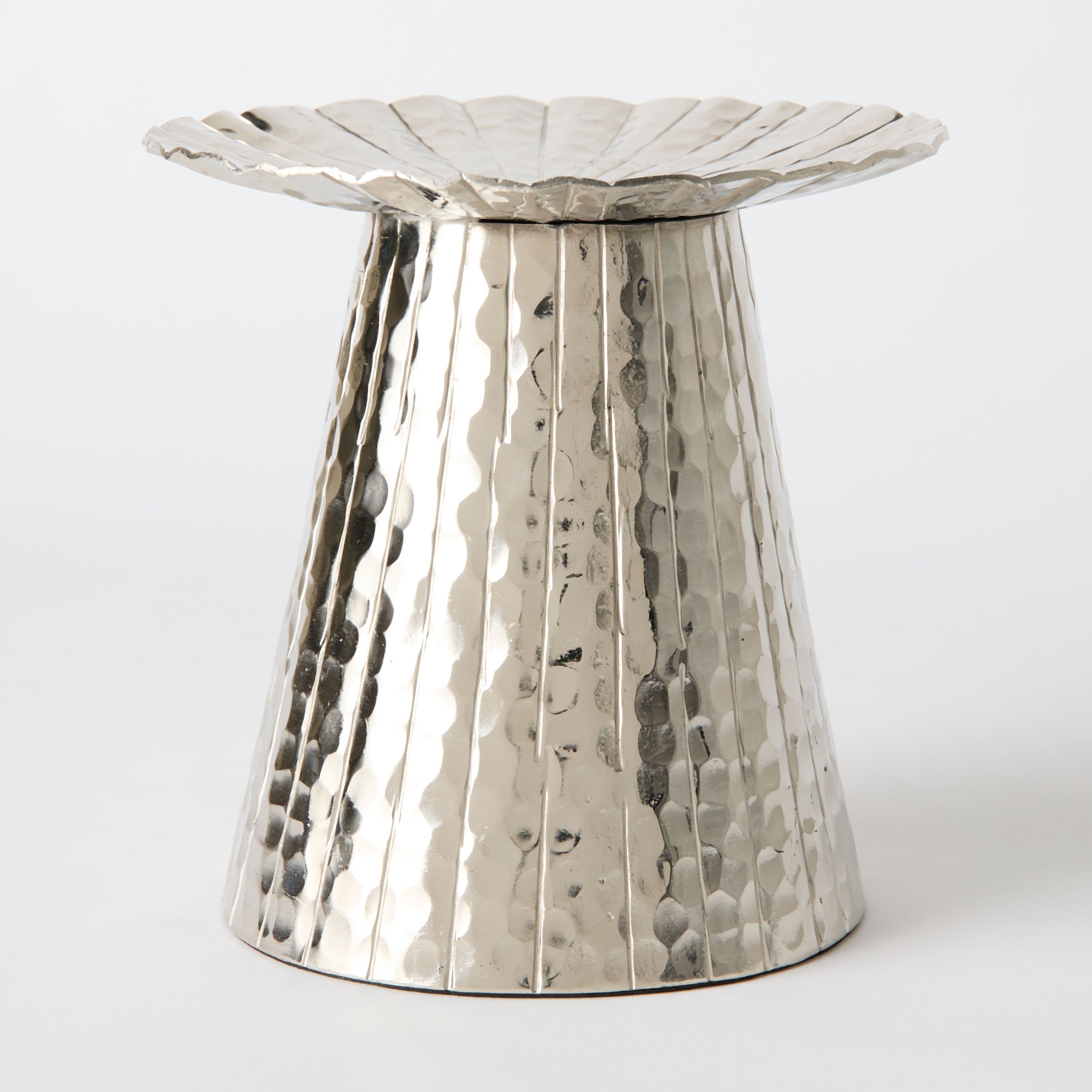حامل شموع طويلة مستدير مضلع ألومنيوم لامع من أوسي - 15.5 × 15.5 × 15 سم-hbxlivingroom-decorandaccessories-candleholders-image-5