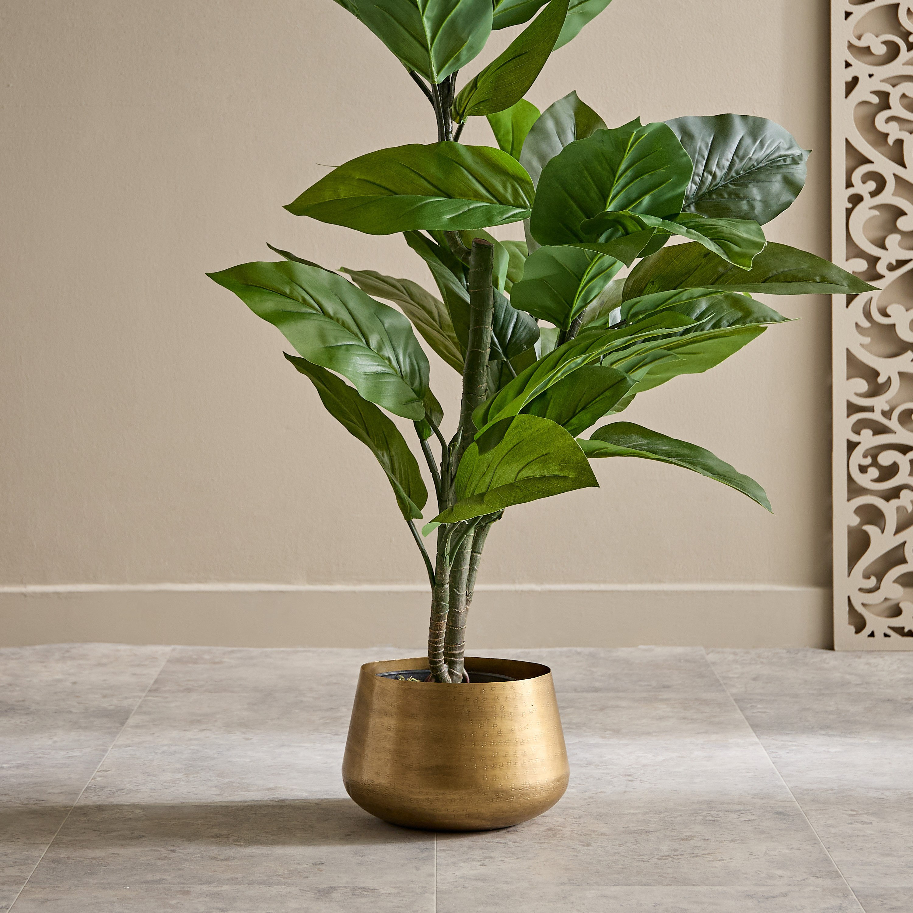 Arizona Metal Hammered Round Planter - 25x25x16 cm-PROMO_QA_HB_B1G1_WWS_271025-image-1