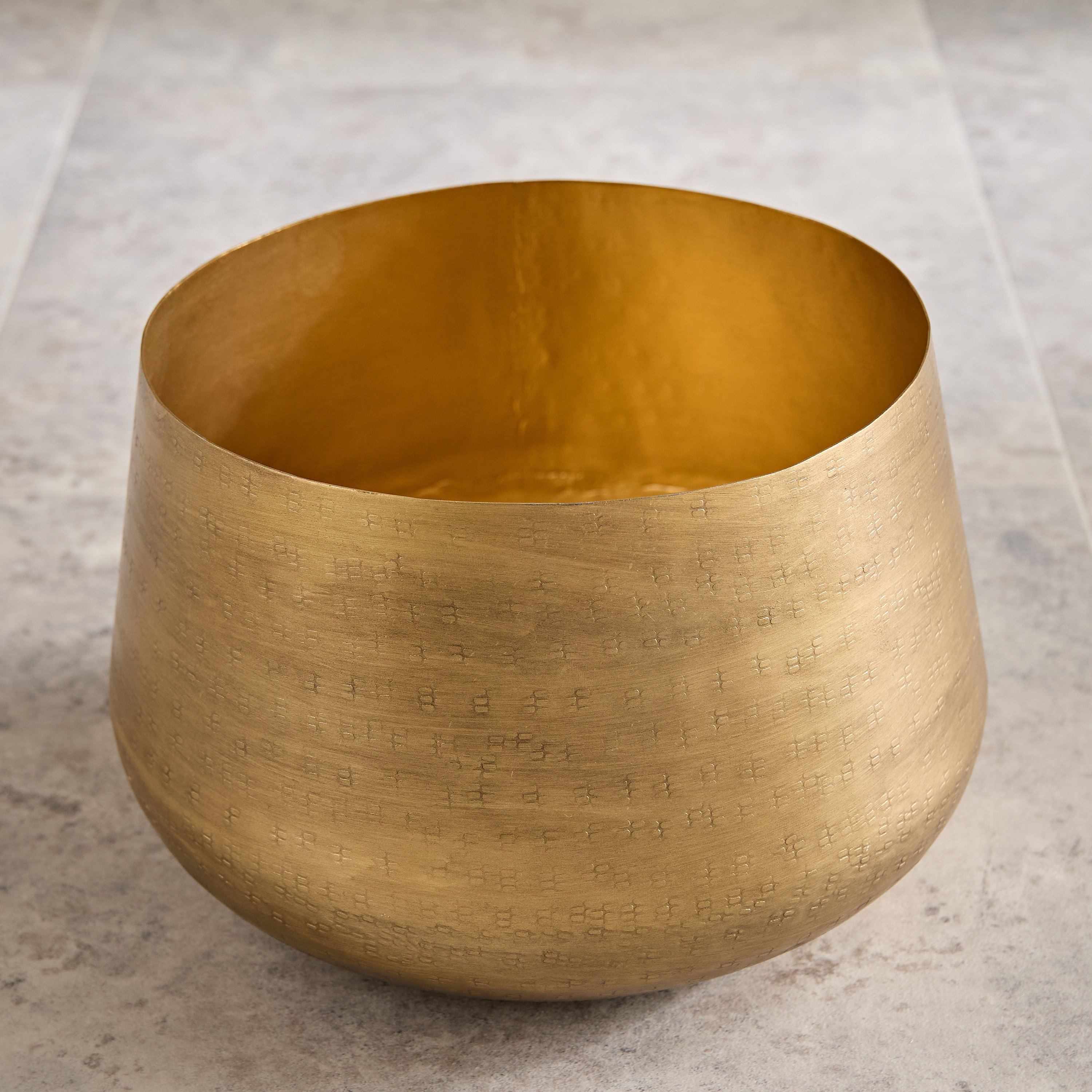 Arizona Metal Hammered Round Planter - 25x25x16 cm-PROMO_QA_HB_B1G1_WWS_271025-image-2