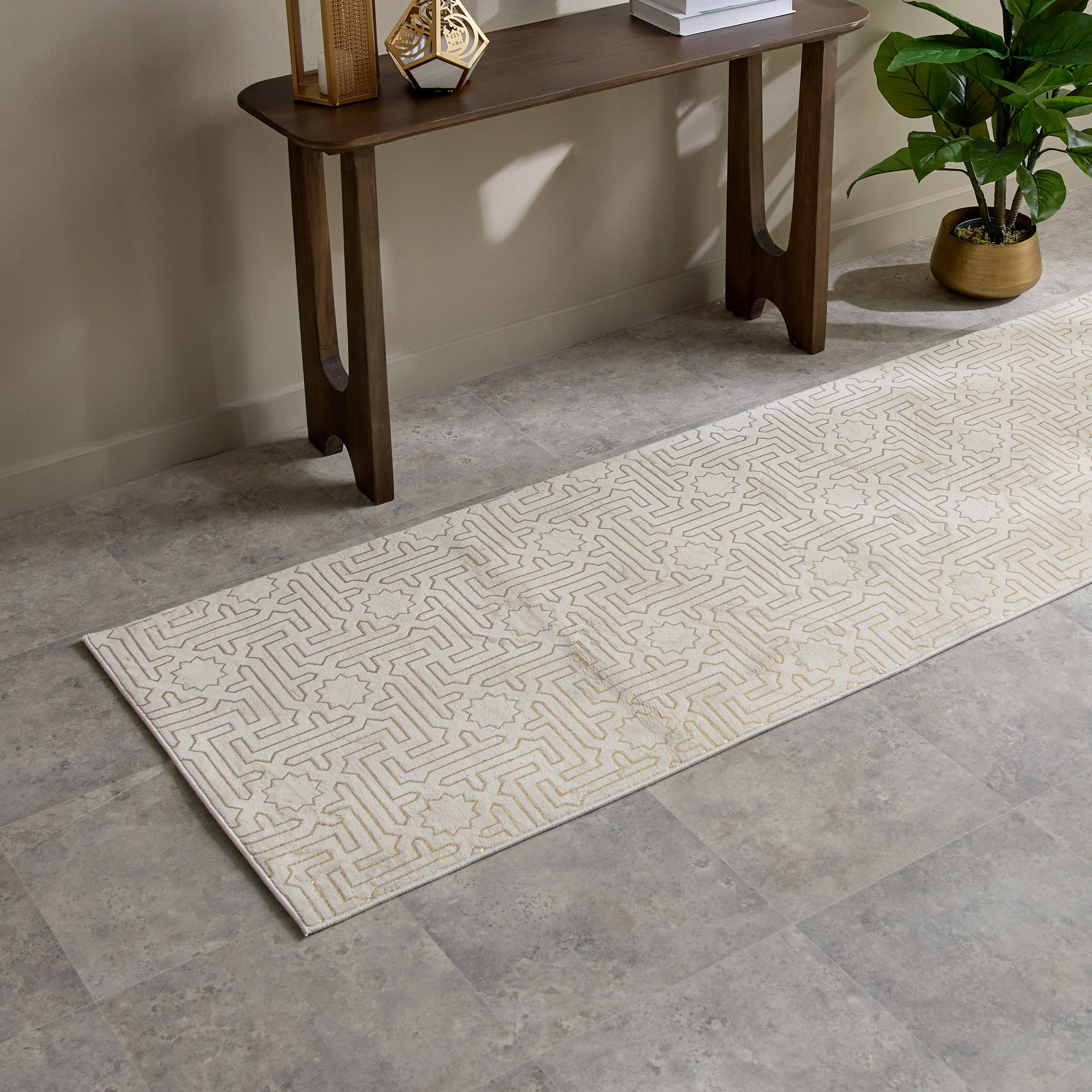 سجادة بطبعات معدنية ميراج من سكاي لاين - 80x150 سم-hbxdecorandfurnishings-floorcoverings-rugs-image-1