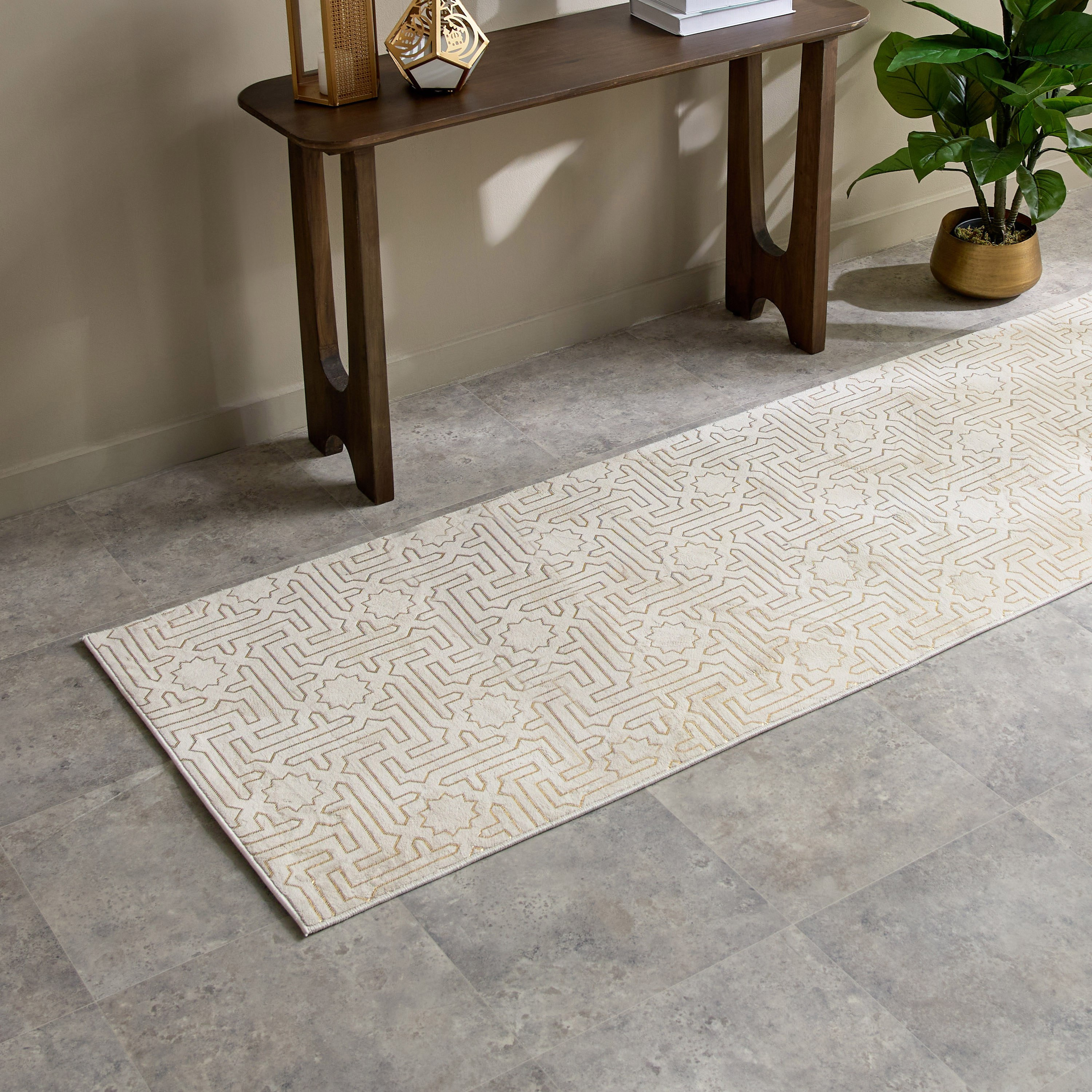 سجادة بطبعات معدنية ميراج من سكاي لاين - 80x230 سم-hbxdecorandfurnishings-floorcoverings-rugs-image-1