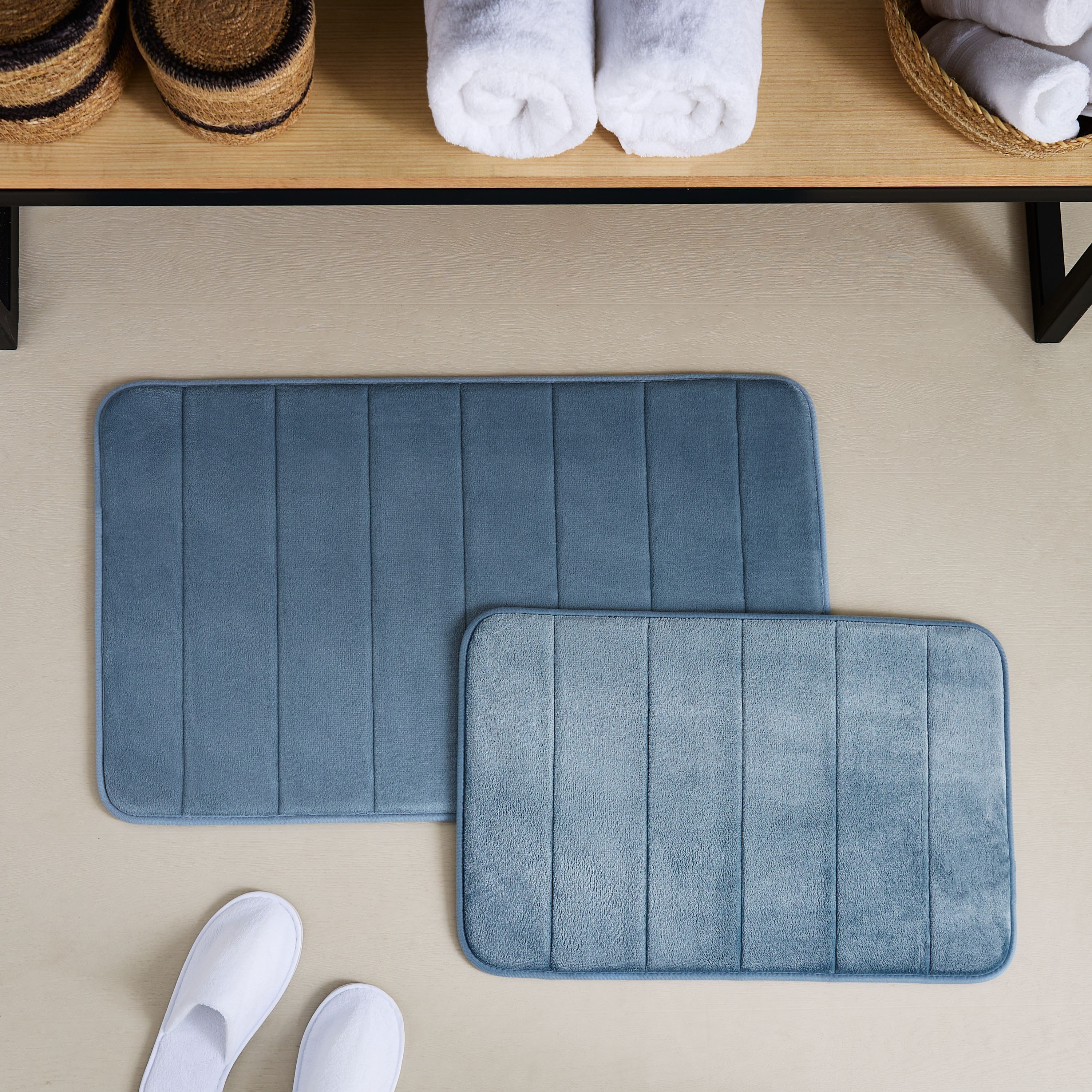 طقم سجاد حمام بإسفنج ميموري قطعتين من سنج-hbxbedroom-floorcoverings-bathmats-image-1