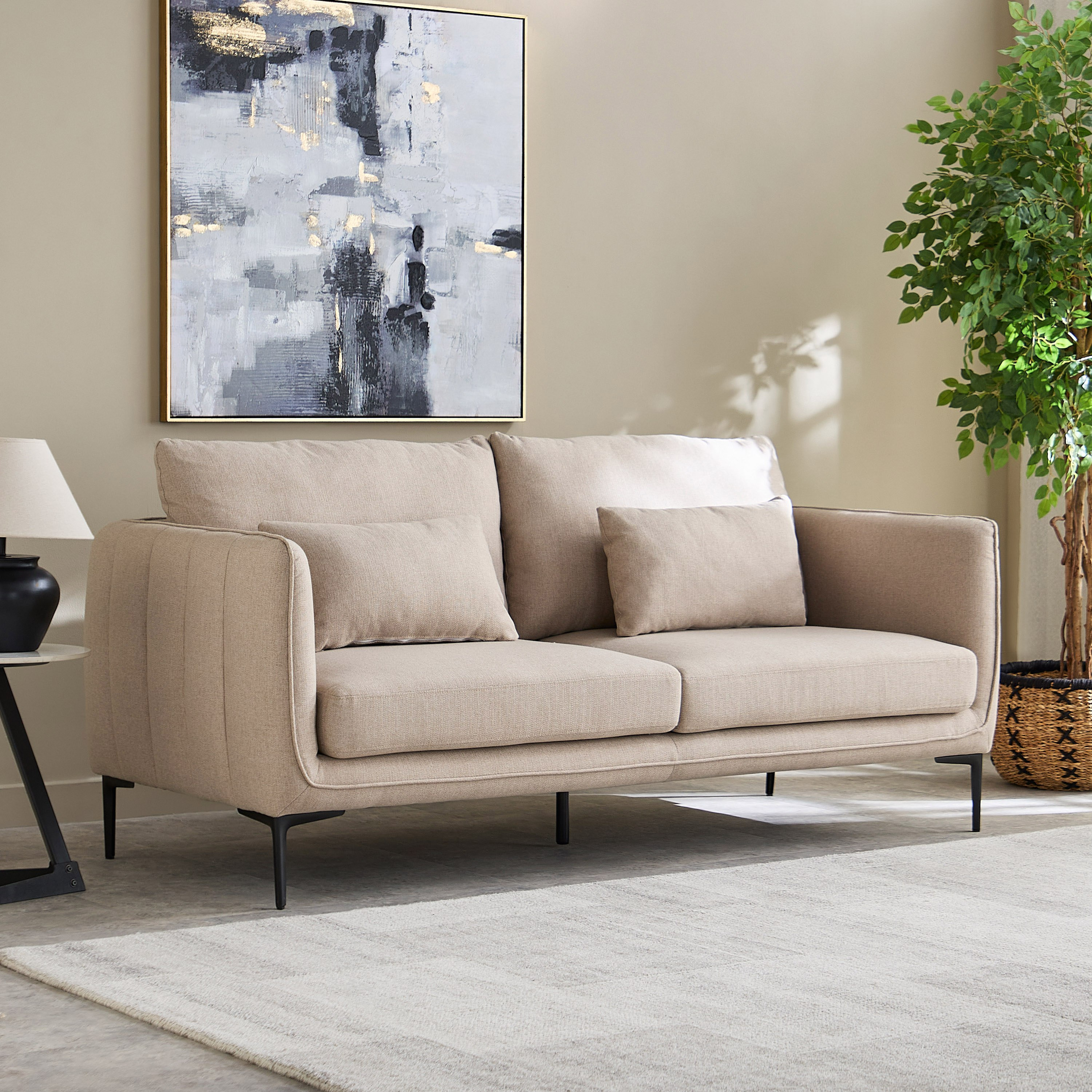 Stefan 3-Seater Fabric Sofa with 2 Cushions-hbxlivingroom-sofasandarmchairs-sofas-image-1
