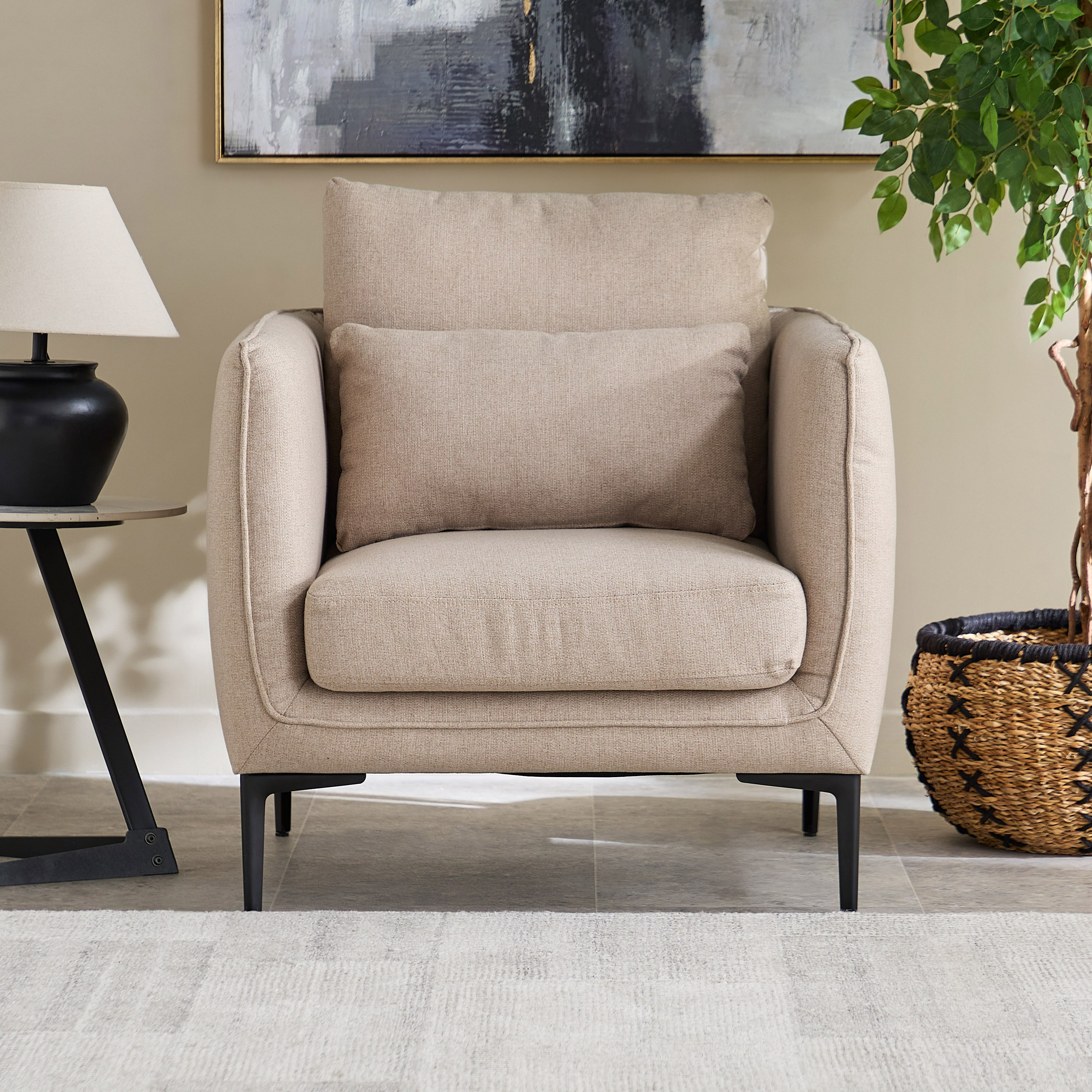 Stefan Fabric Armchair with 1 Cushion-hbxlivingroom-sofasandarmchairs-sofas-image-2