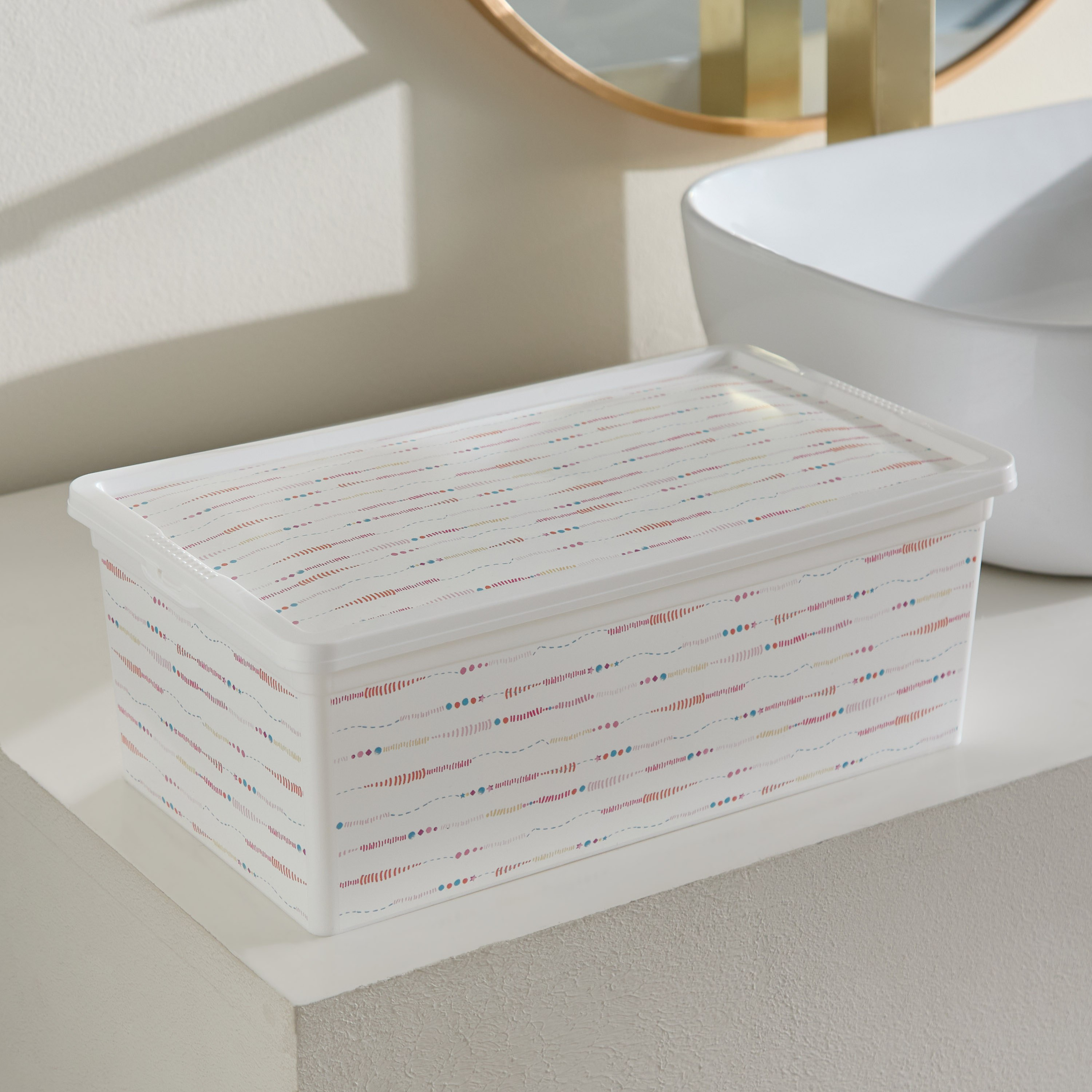صندوق بطبعات تريند من ميدوز - 5 لتر-hbxkidsandyouth-bathandlaundry-bathroomaccessories-image-1
