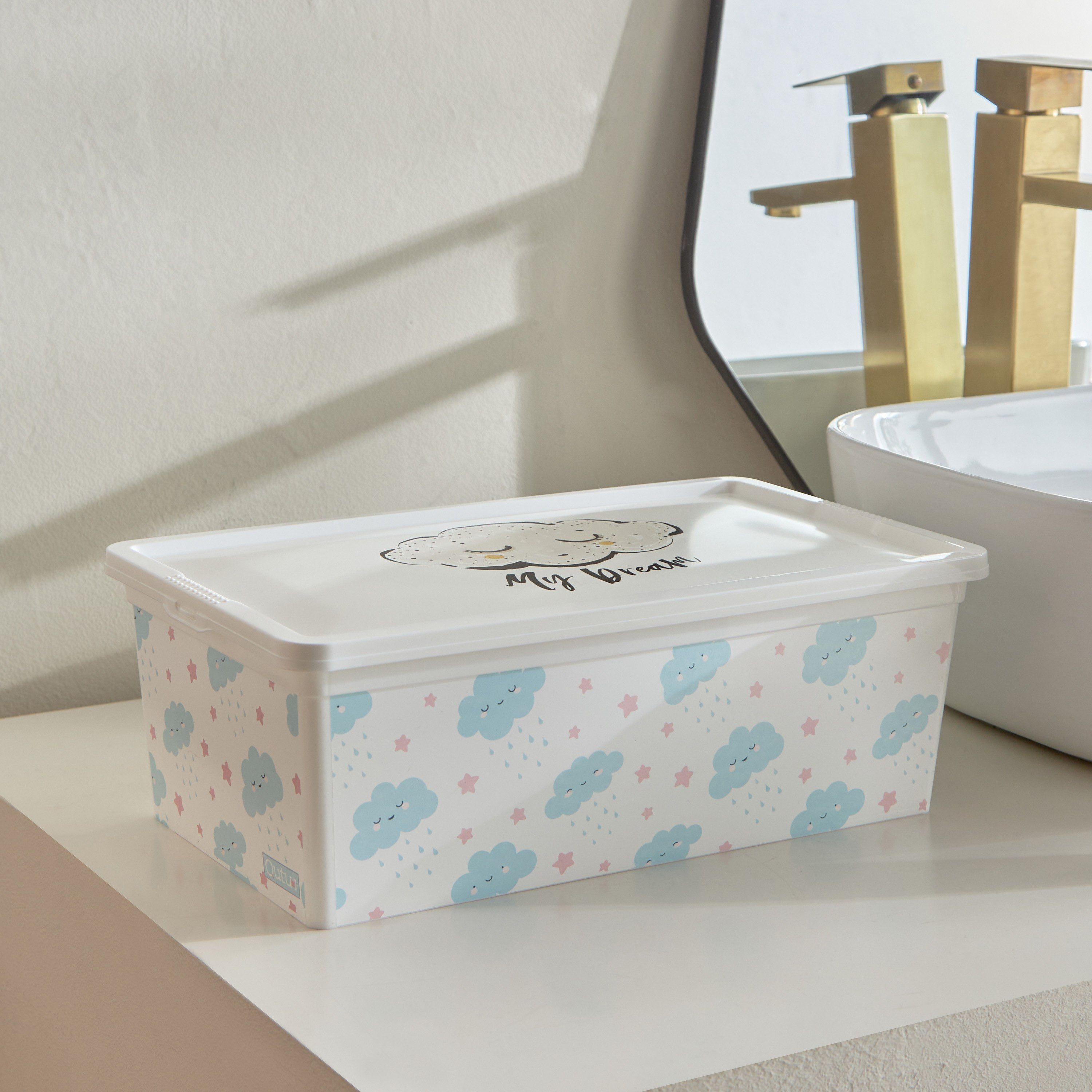 صندوق بطبعات تريند من أدفنشرر - 33.5x19x11.5 لتر-hbxkidsandyouth-bathandlaundry-bathroomaccessories-image-1