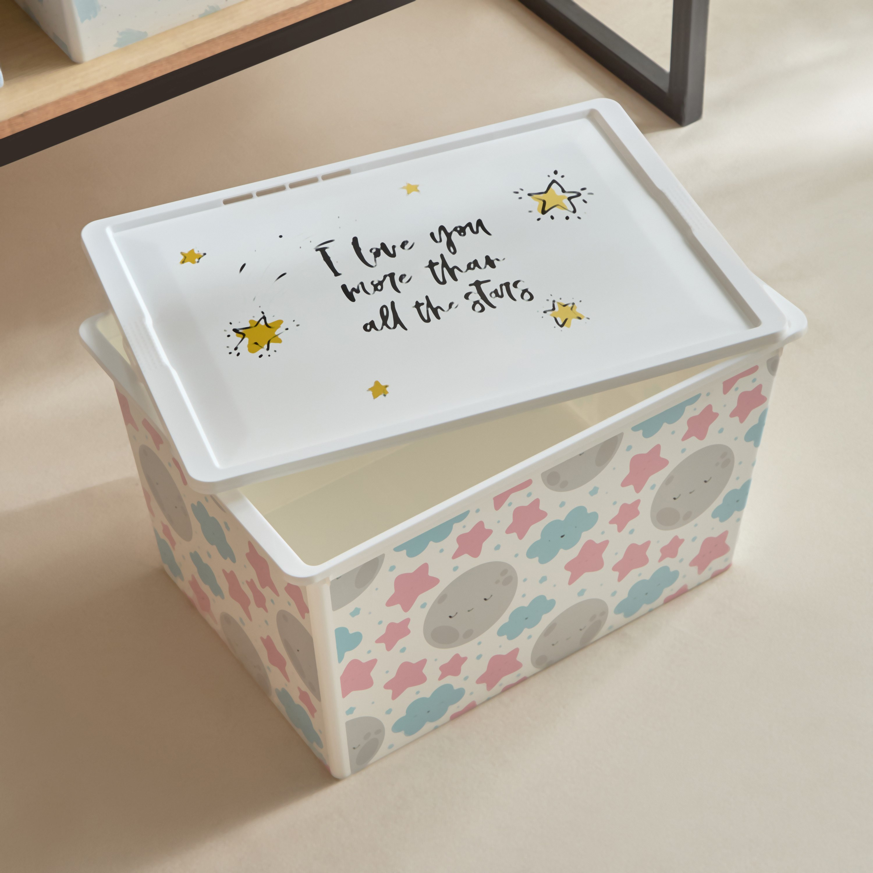 صندوق تخزين بطبعات من ادفينتشيرر - 52.5x37x31 سم-hbxkidsandyouth-bathandlaundry-bathroomaccessories-image-2