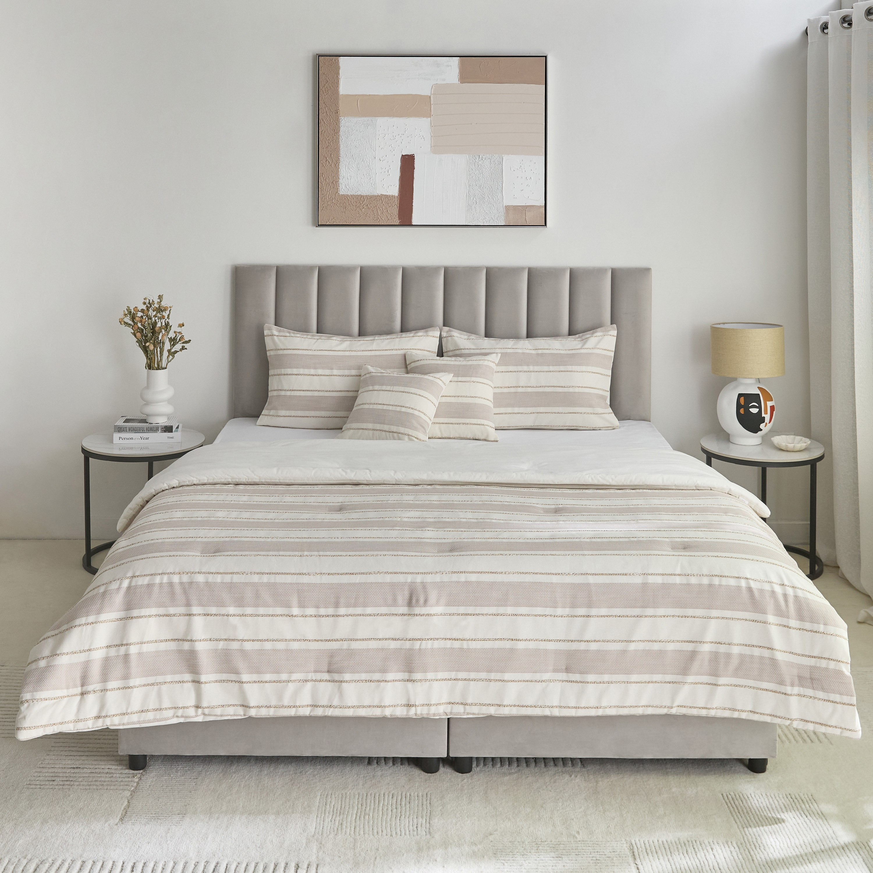 طقم لحاف كينج منسوج 5 قطع من وييف إليجانس - 220x240 سم-hbxhomeware-hbxbedroom-image-3