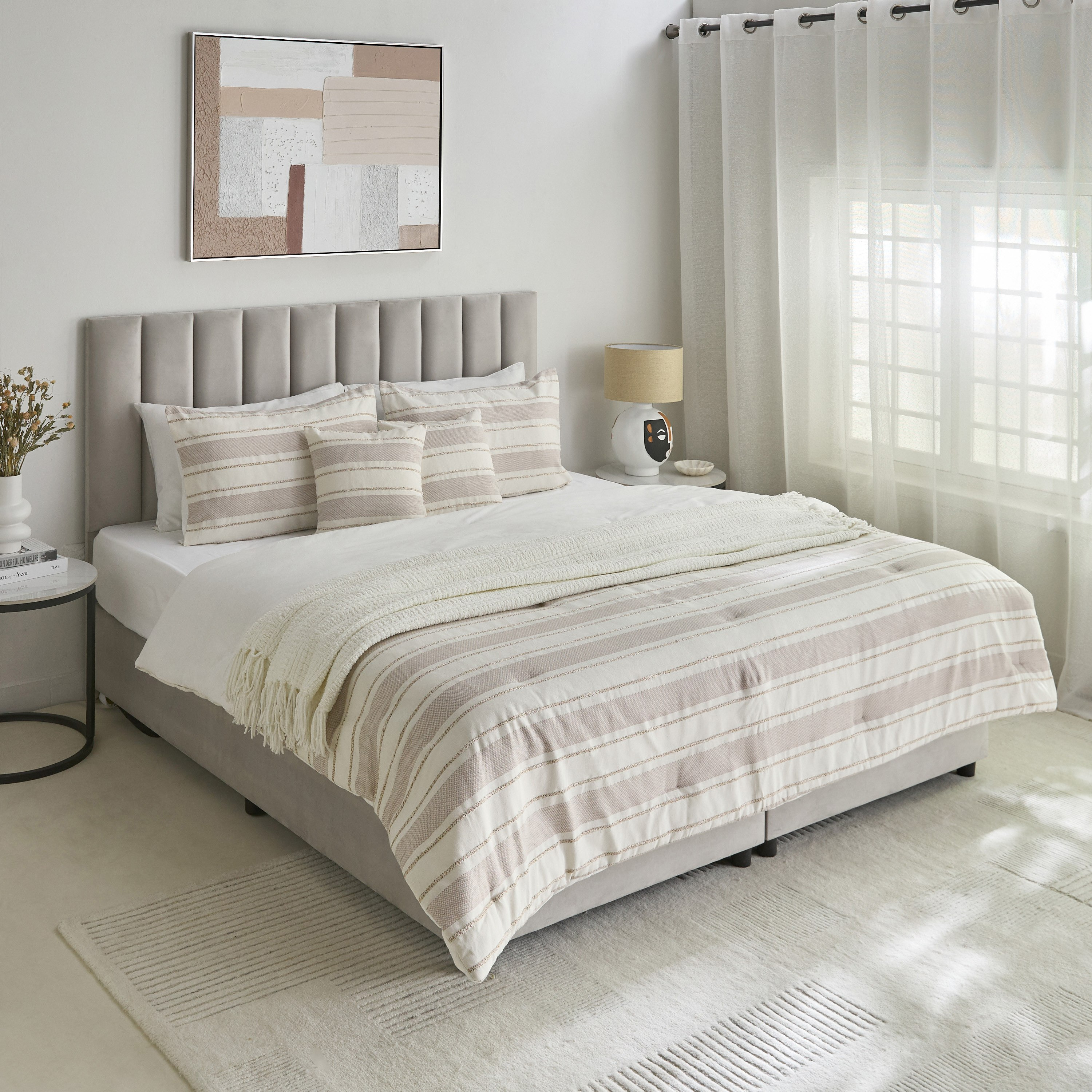 طقم لحاف كينج منسوج 5 قطع من وييف إليجانس - 220x240 سم-hbxhomeware-hbxbedroom-image-9