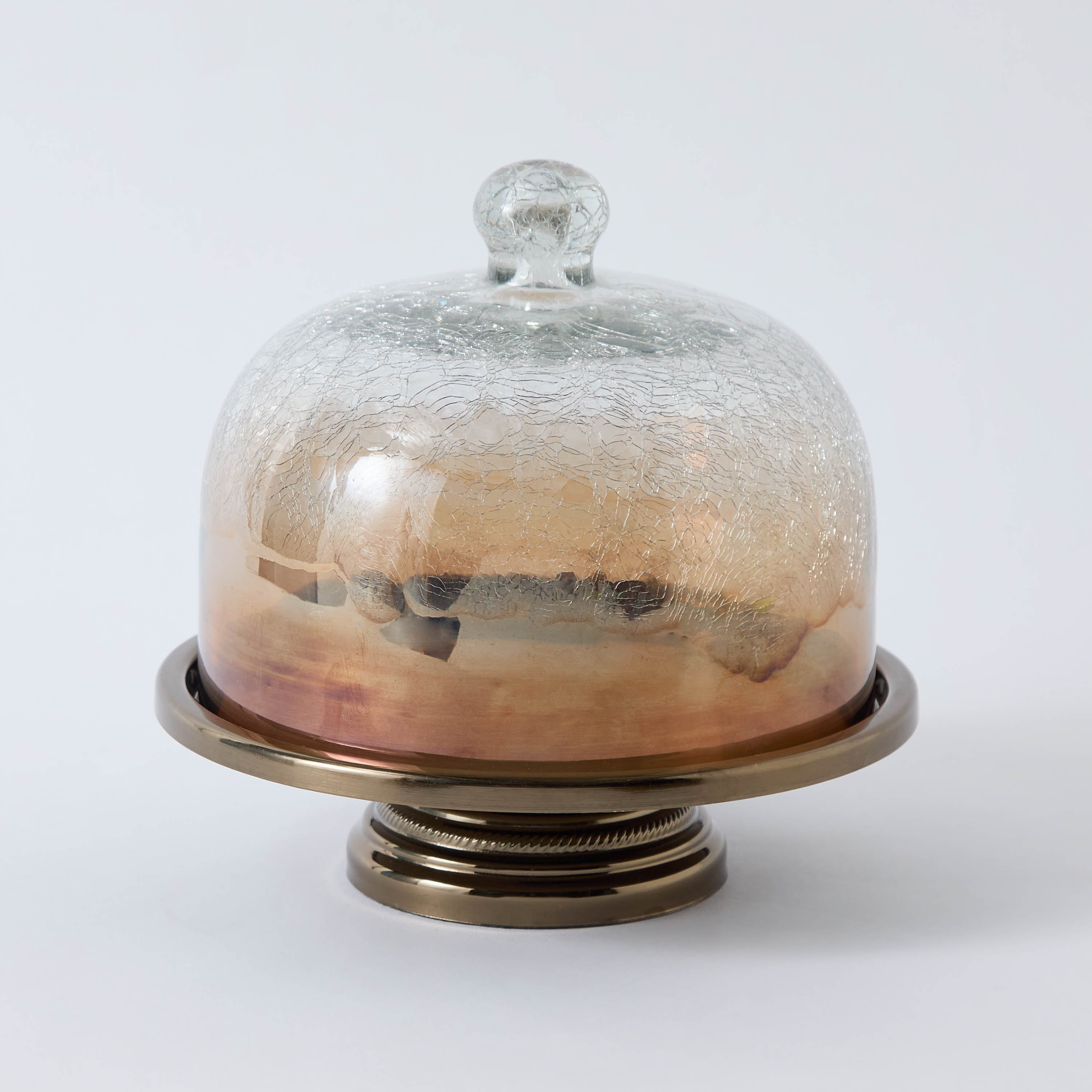 Jebha Cake Stand with Glass Dome - 20x20x20 cm-hbxdecorandfurnishings-tabletop-serveware-image-5