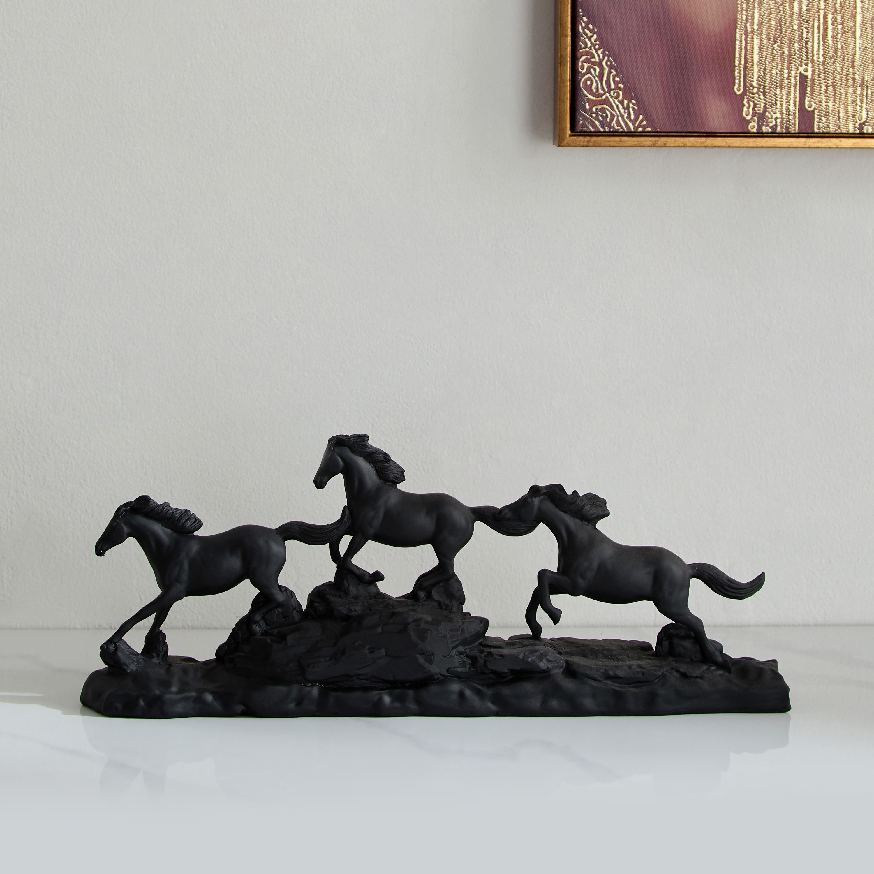 تمثال خيول راكضة بوليريسين من دينما - 41.8x8x15.5 سم-hbxhomeware-homedecor-figurinesandornaments-image-2