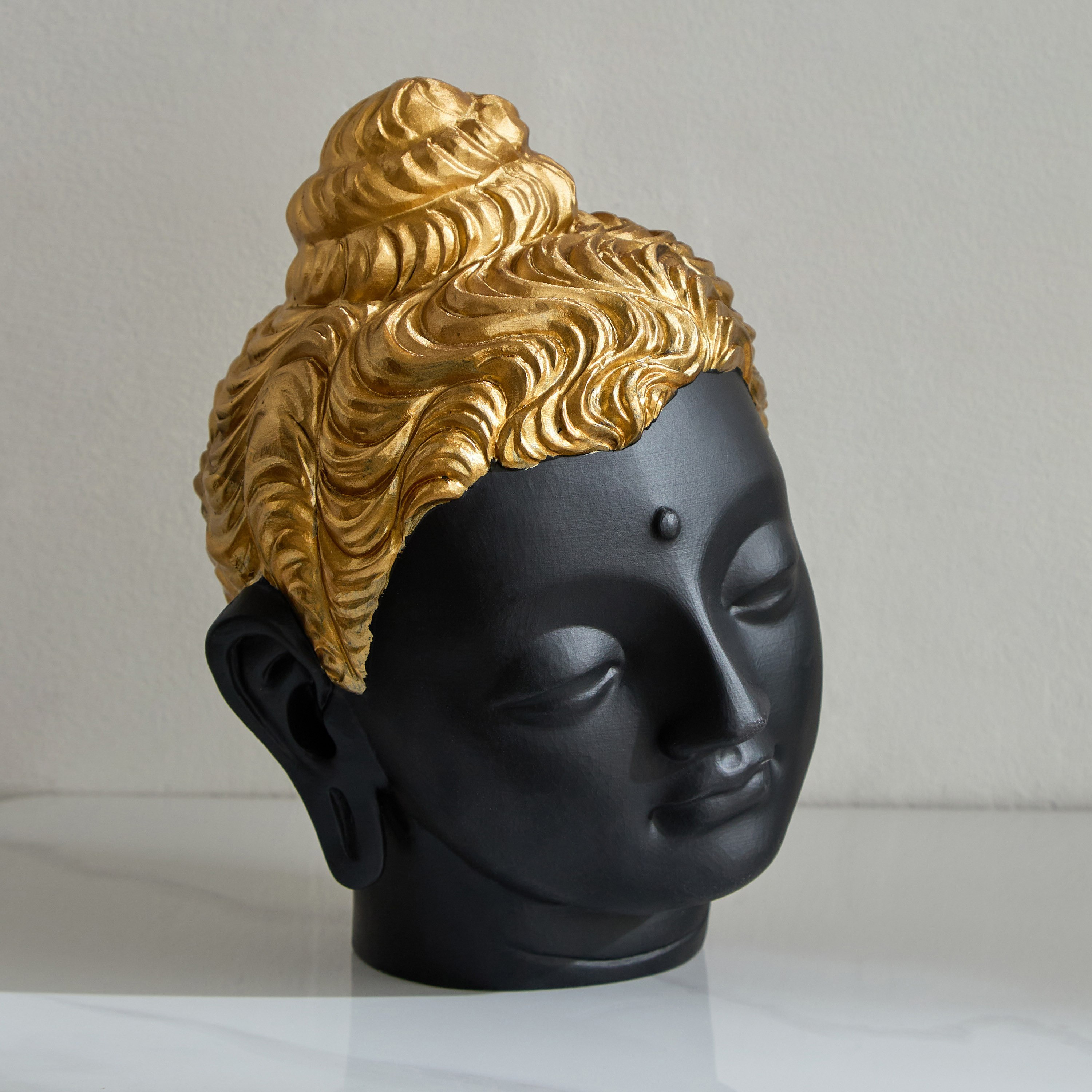 رأس بوذا بوليريسين من دينما - 20.5x19x27.5  سم-hbxhomeware-homedecor-figurinesandornaments-image-2