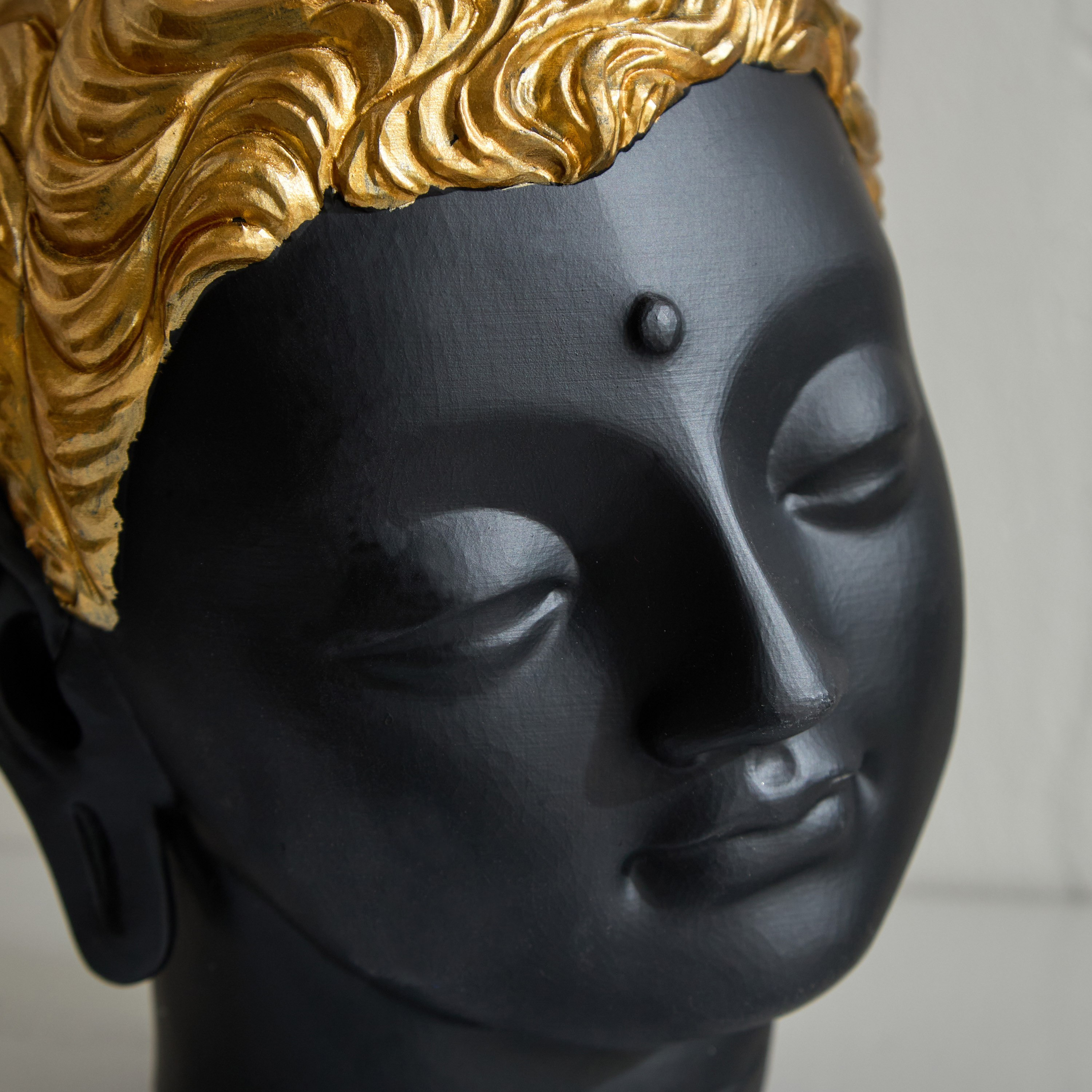 رأس بوذا بوليريسين من دينما - 20.5x19x27.5  سم-hbxhomeware-homedecor-figurinesandornaments-image-3