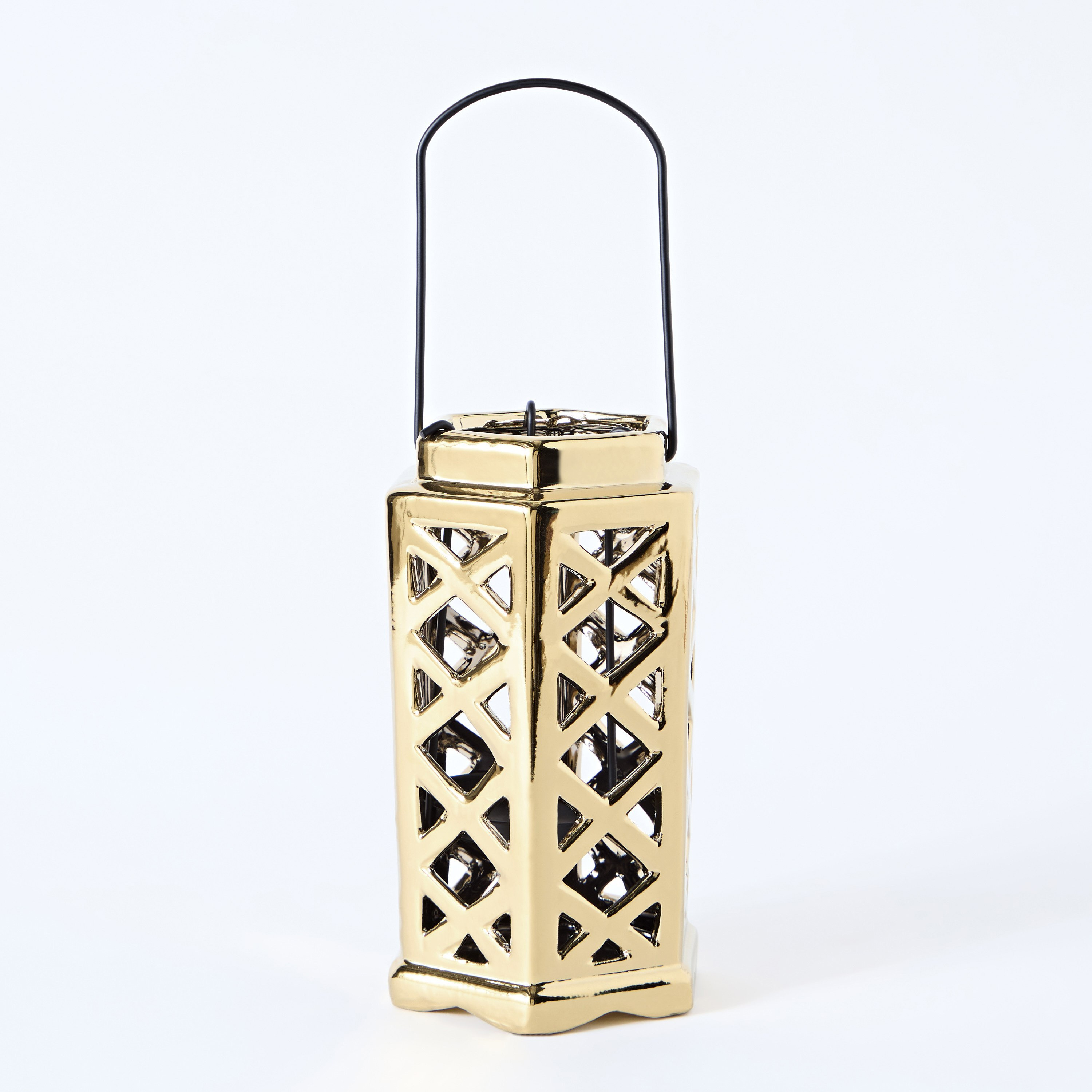 Titany Ceramic Lantern - 12.5x11.5x21.5 cm-hbxdecorandfurnishings-homeaccessories-lanterns-image-5