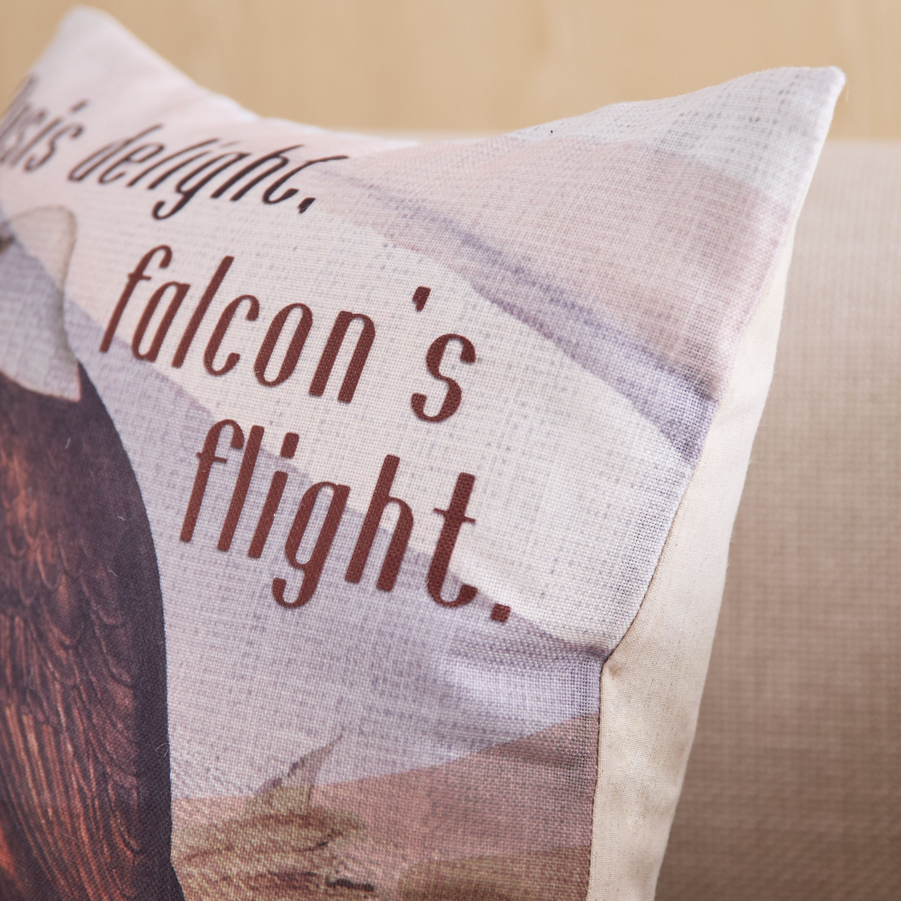 Desert Life Falcon Digital Printed Cushion Cover - 45x45 cm-PROMO_HB_AE_B2G2_011025-image-2