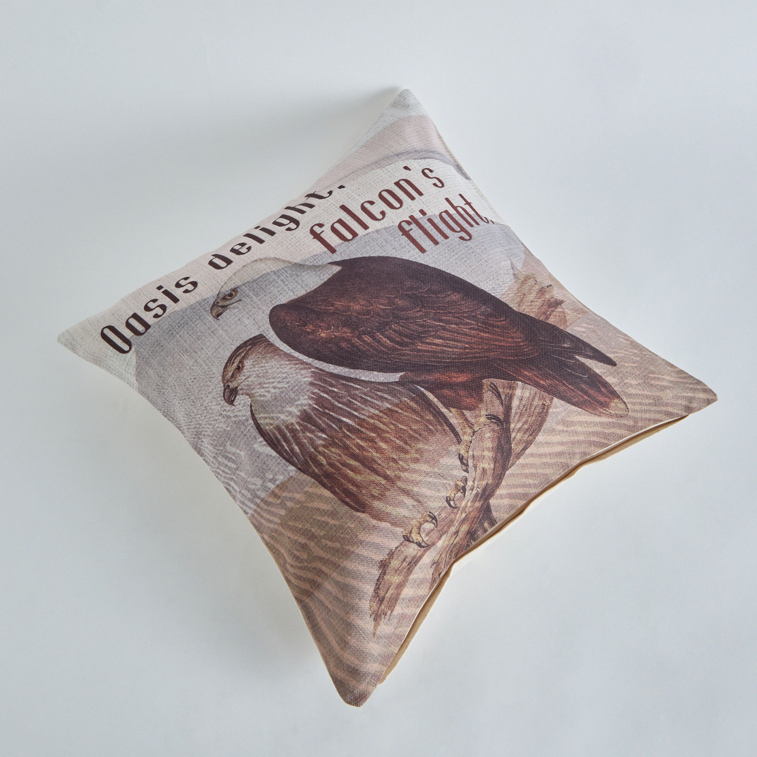 Desert Life Falcon Digital Printed Cushion Cover - 45x45 cm-PROMO_HB_AE_B2G2_011025-image-5