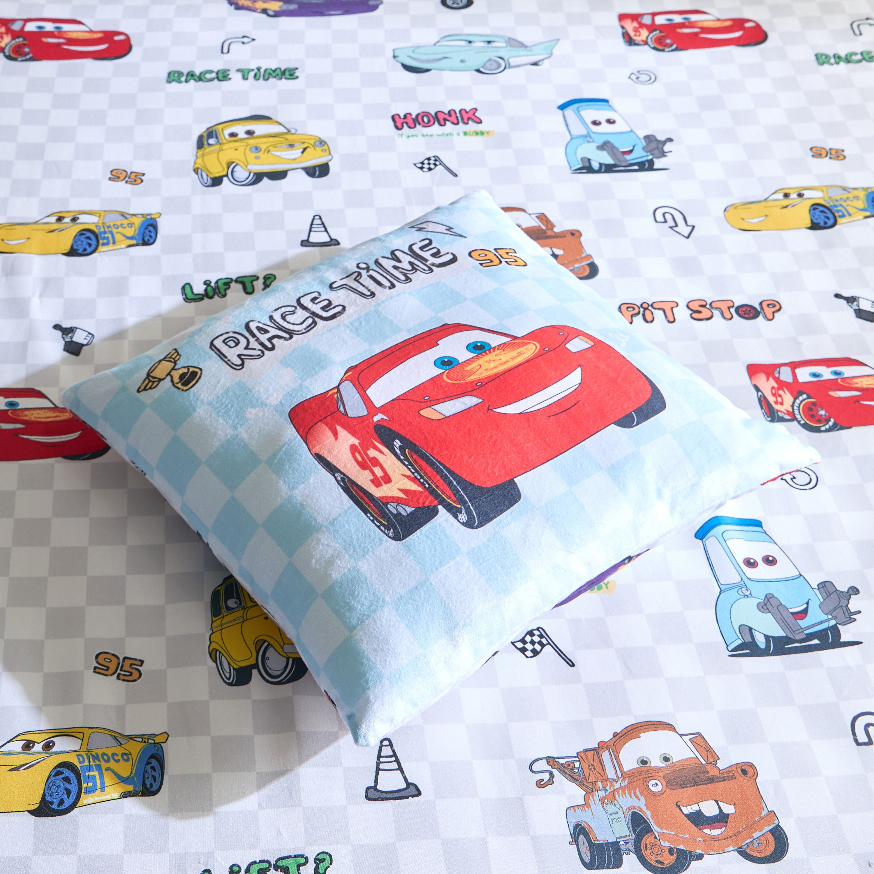 Cars Race Time Cushion - 40x40 cm-hbxhomeware-hbxbedroom-image-4