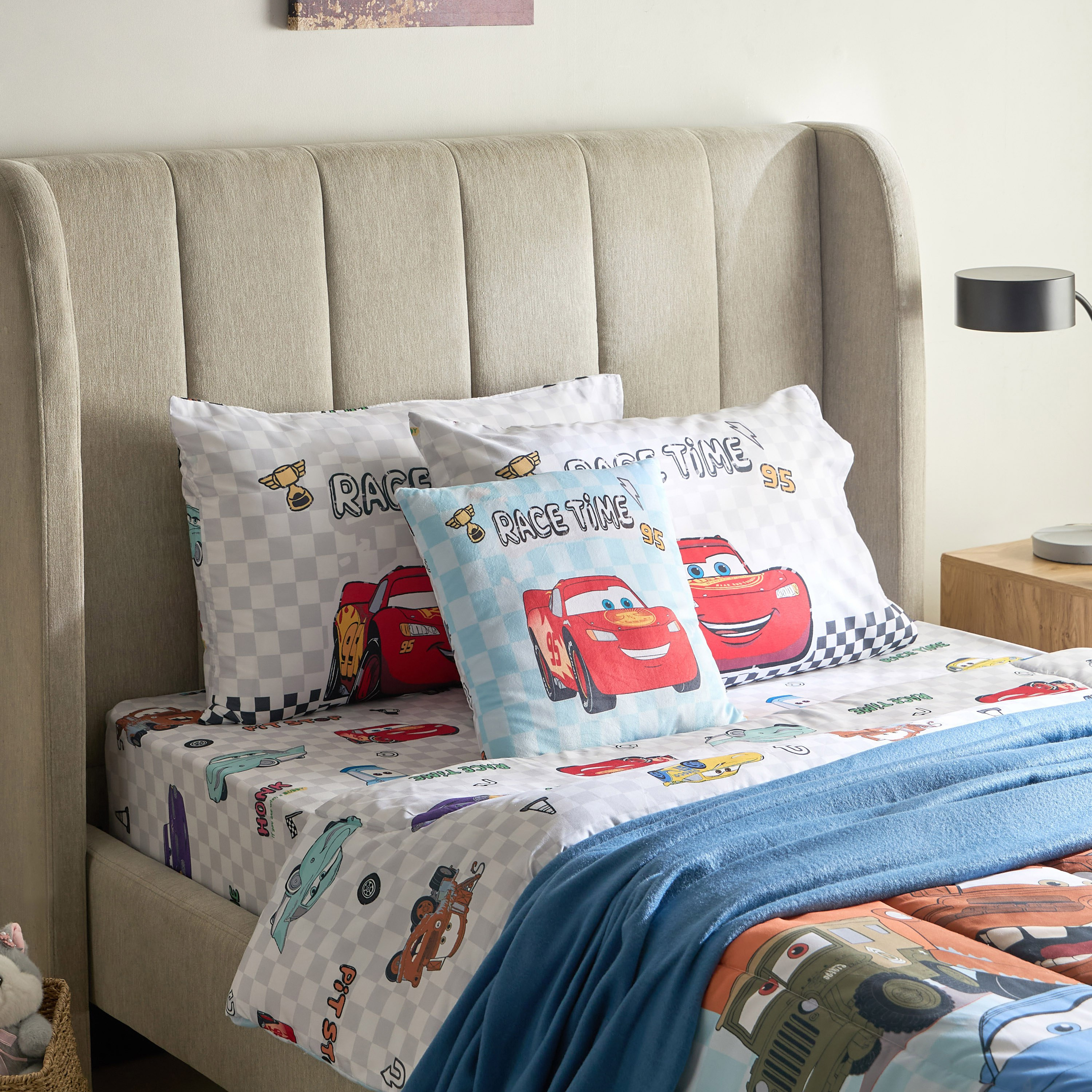 Cars Race Time Cushion - 40x40 cm-hbxhomeware-hbxbedroom-image-6