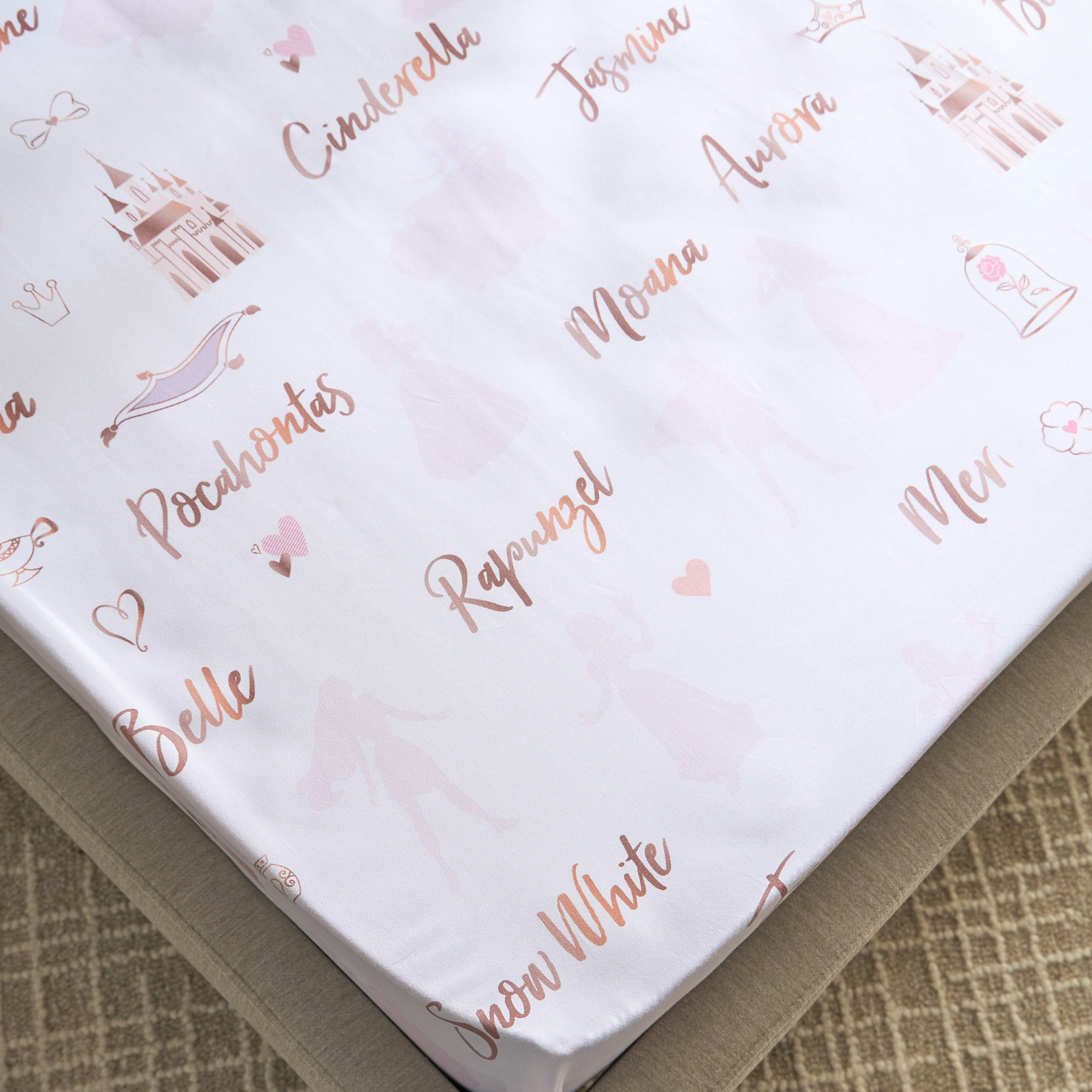 Princess Names Twin Fitted Sheet - 120x200+25 cm-hbxhomeware-hbxbedroom-image-5