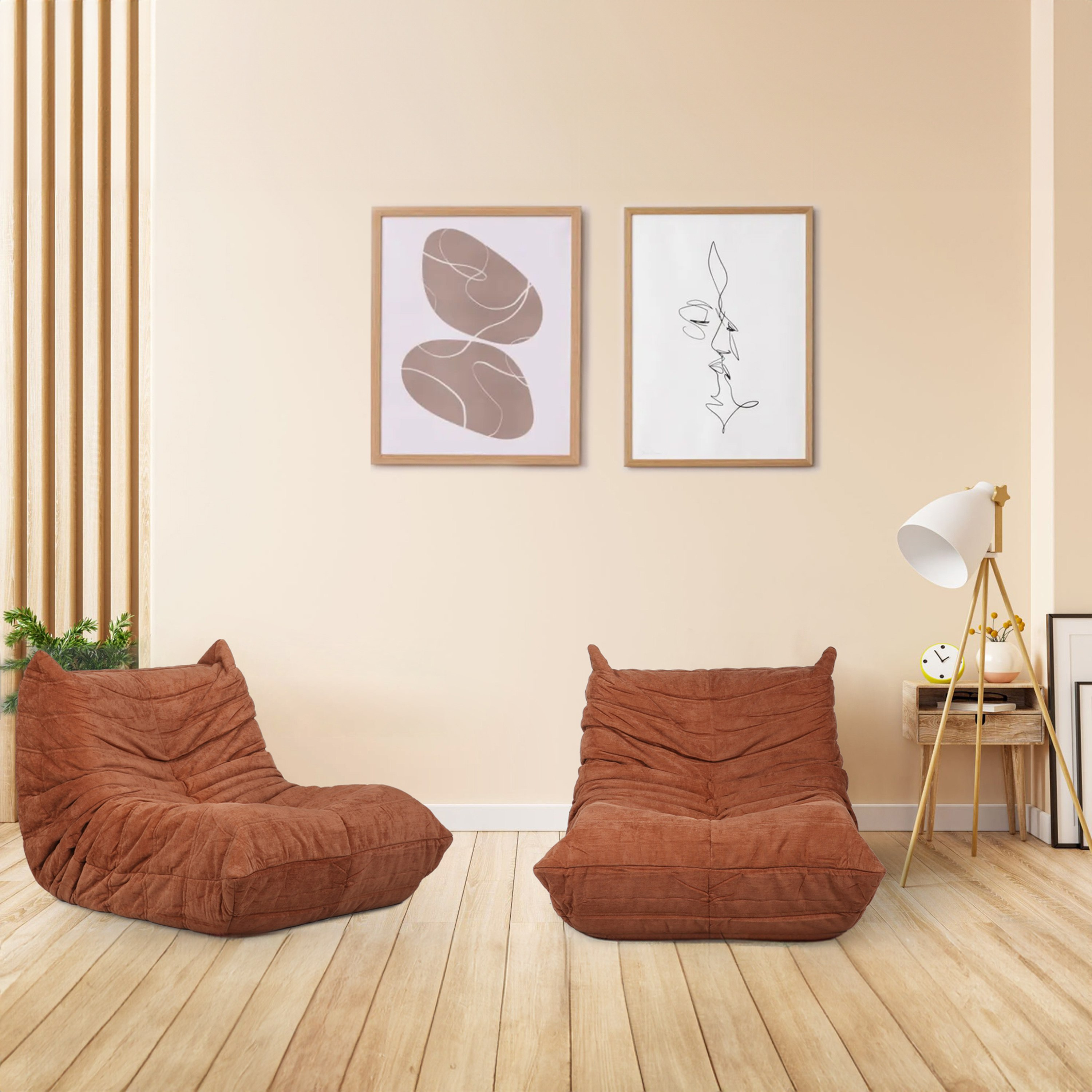 Lanose Fabric Lazy Lounge Leisure Floor Sofa-hbxlivingroom-sofasandarmchairs-easychairs-image-3