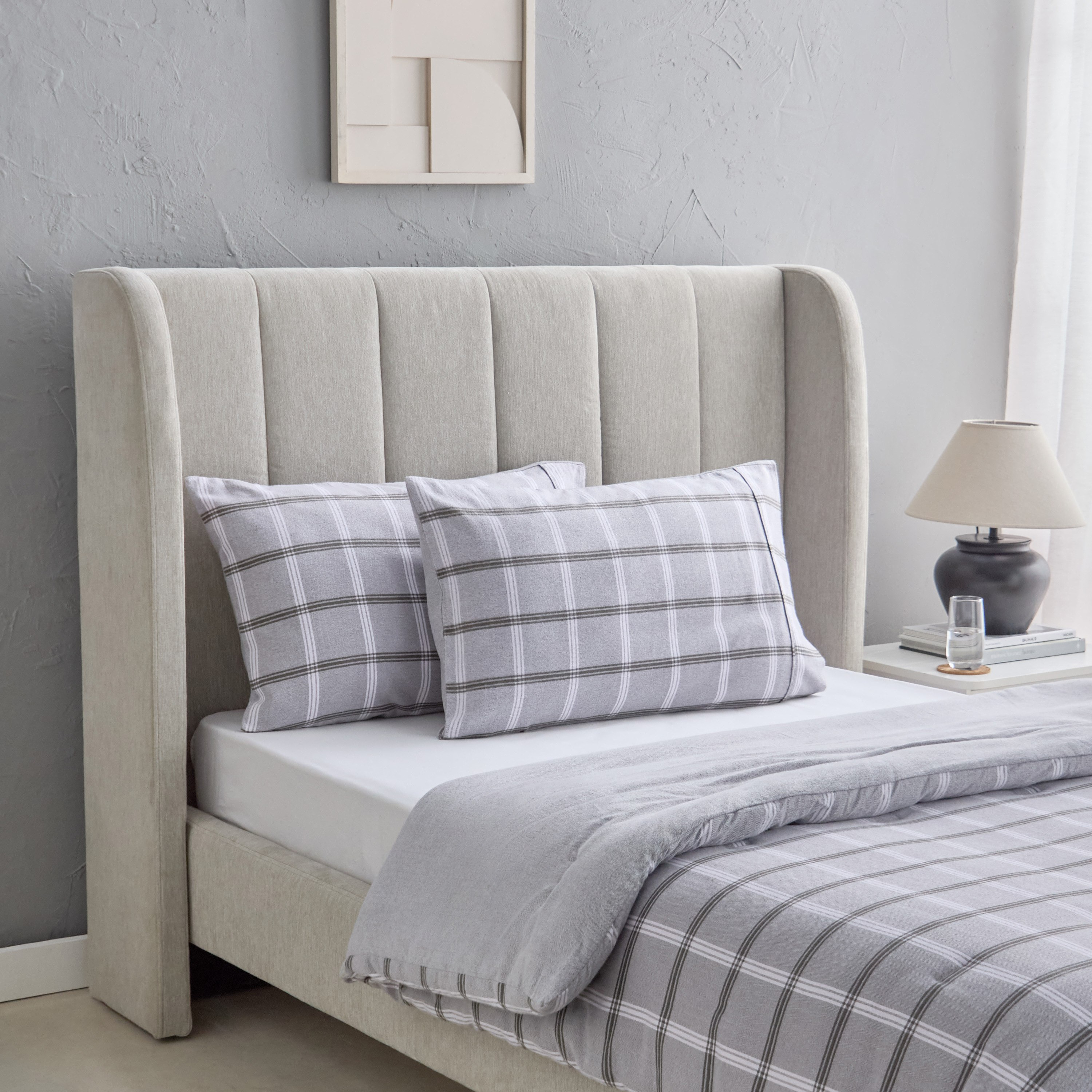 طقم لحاف توين من قطن فلانيل 3 قطع من سناج هاربور - 160×220 سم-hbxhomeware-hbxbedroom-image-1