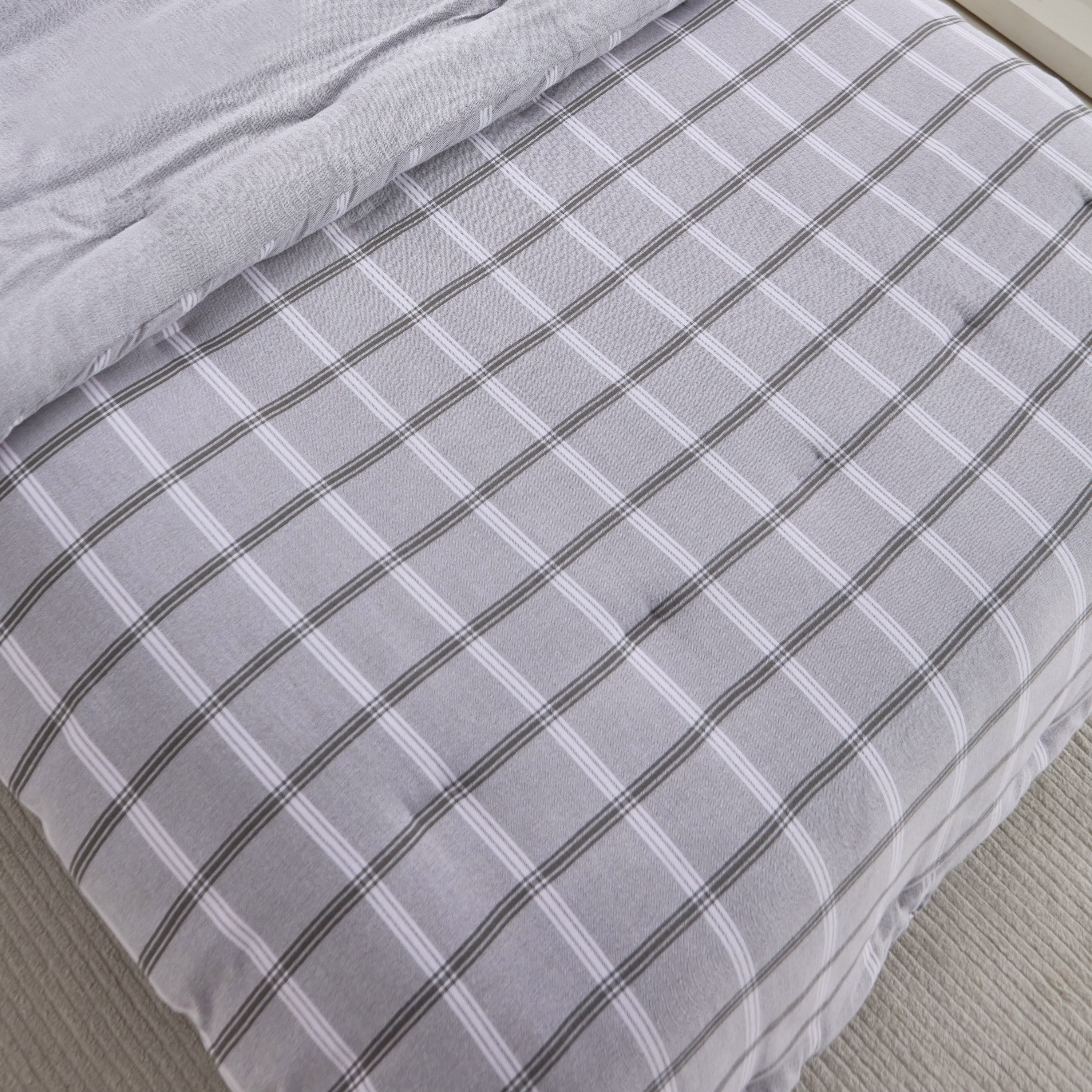 طقم لحاف توين من قطن فلانيل 3 قطع من سناج هاربور - 160×220 سم-hbxhomeware-hbxbedroom-image-4
