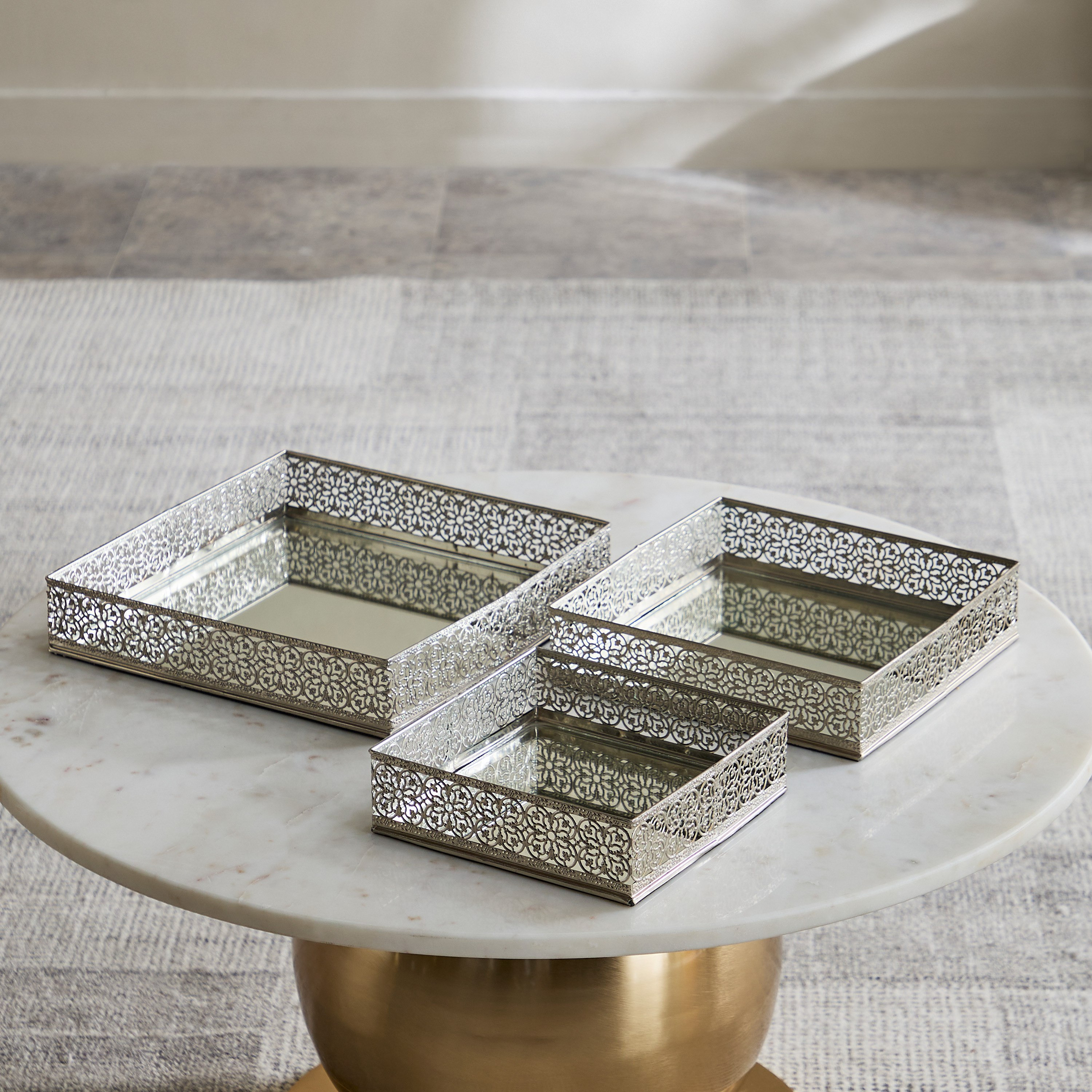 Milo 3-Piece Metal Square Perforated Mirror Tray Set-hbxhomeware-hbxdecorandfurnishings-image-2