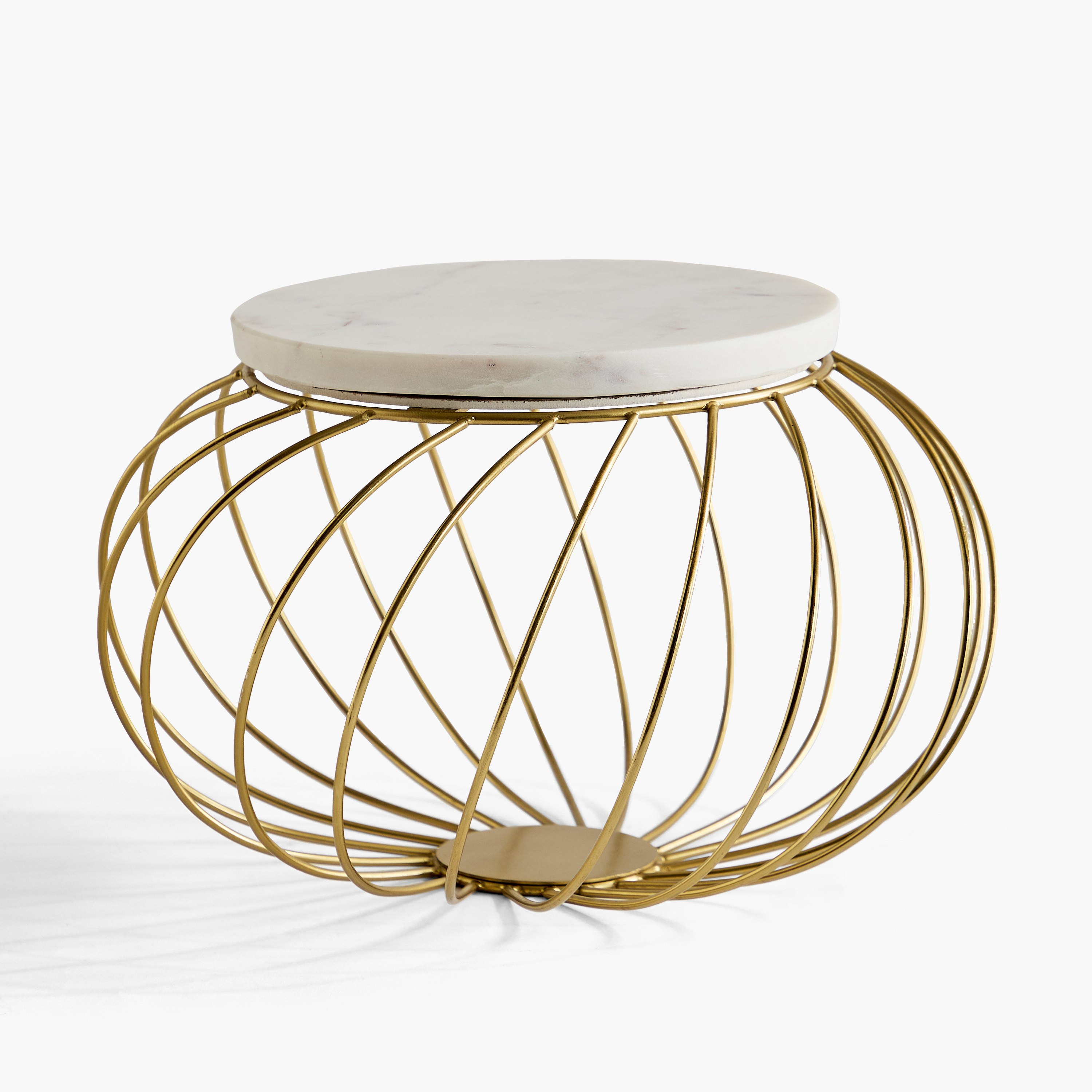 Willow Marble Cake Stand with Metal Stand - 35x35x21 cm-hbxdecorandfurnishings-tabletop-serveware-image-5
