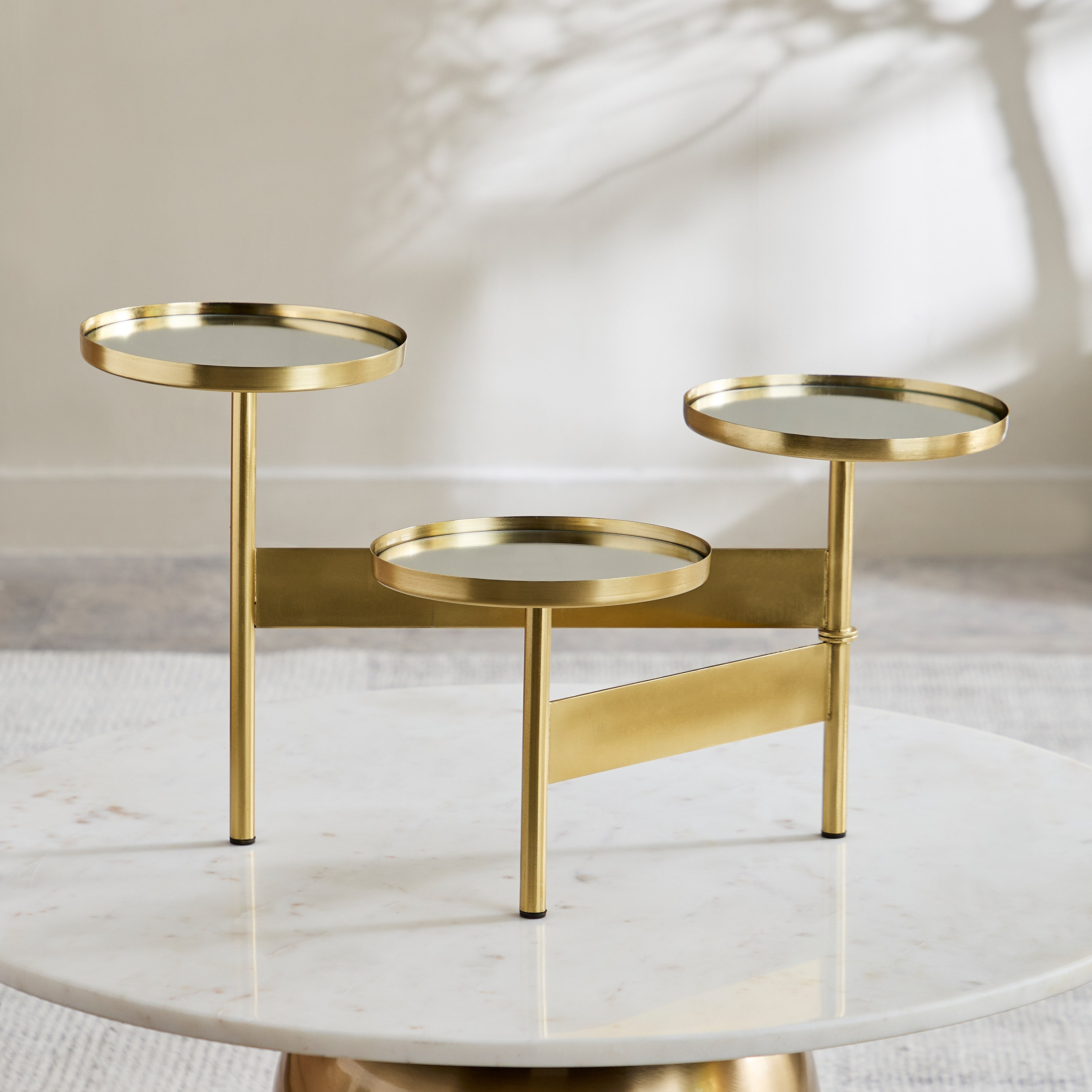 حامل ديكور معدن 3 طوابق بِمرآة من ميلو - 45x57x32 سم-PROMO_HB_AE_B1G1_250925-image-2