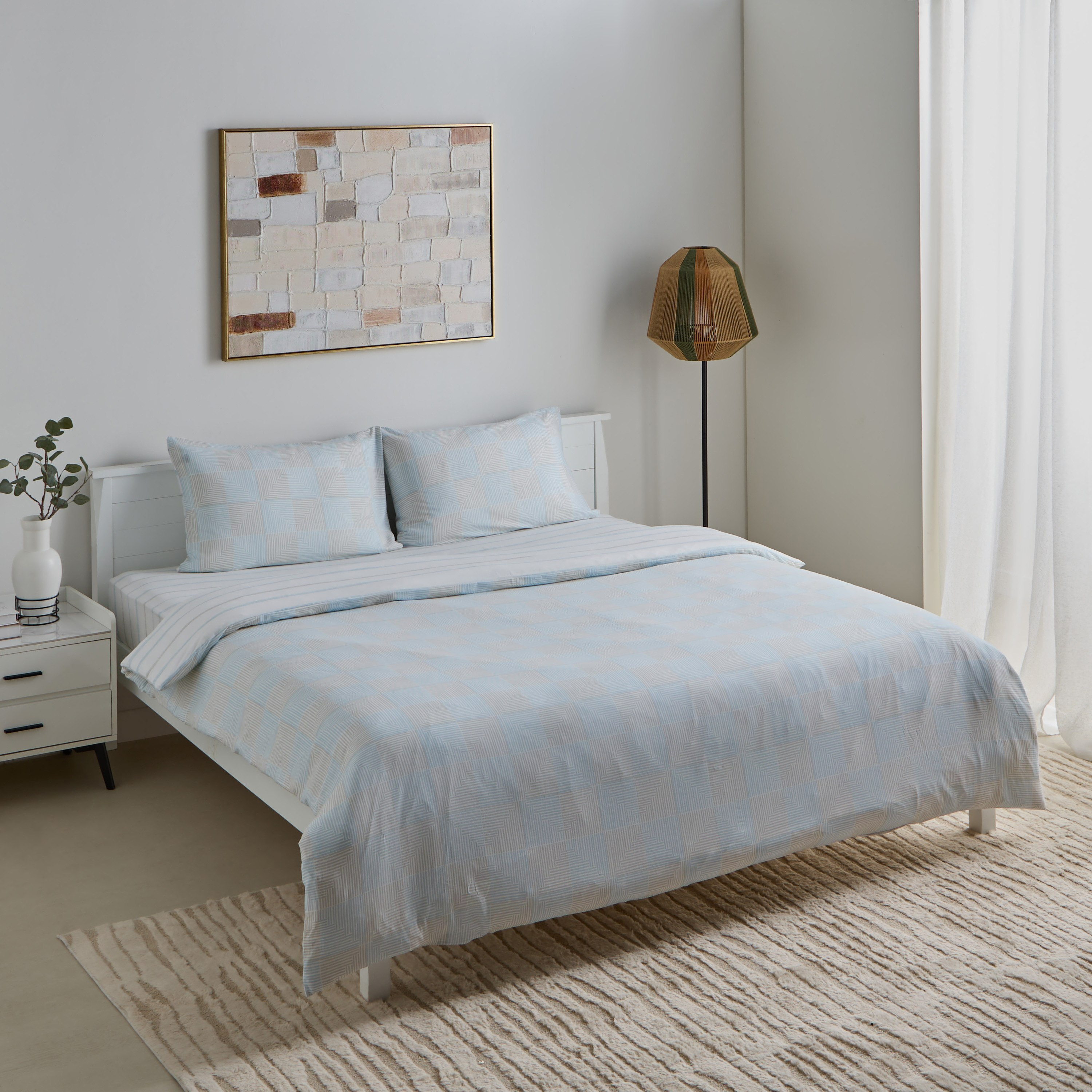 طقم غطاء لحاف مبطّن كينج قطن بطبعات 3 قطع جاسون من أورورا - 220x220 سم-hbxhomeware-hbxbedroom-image-2