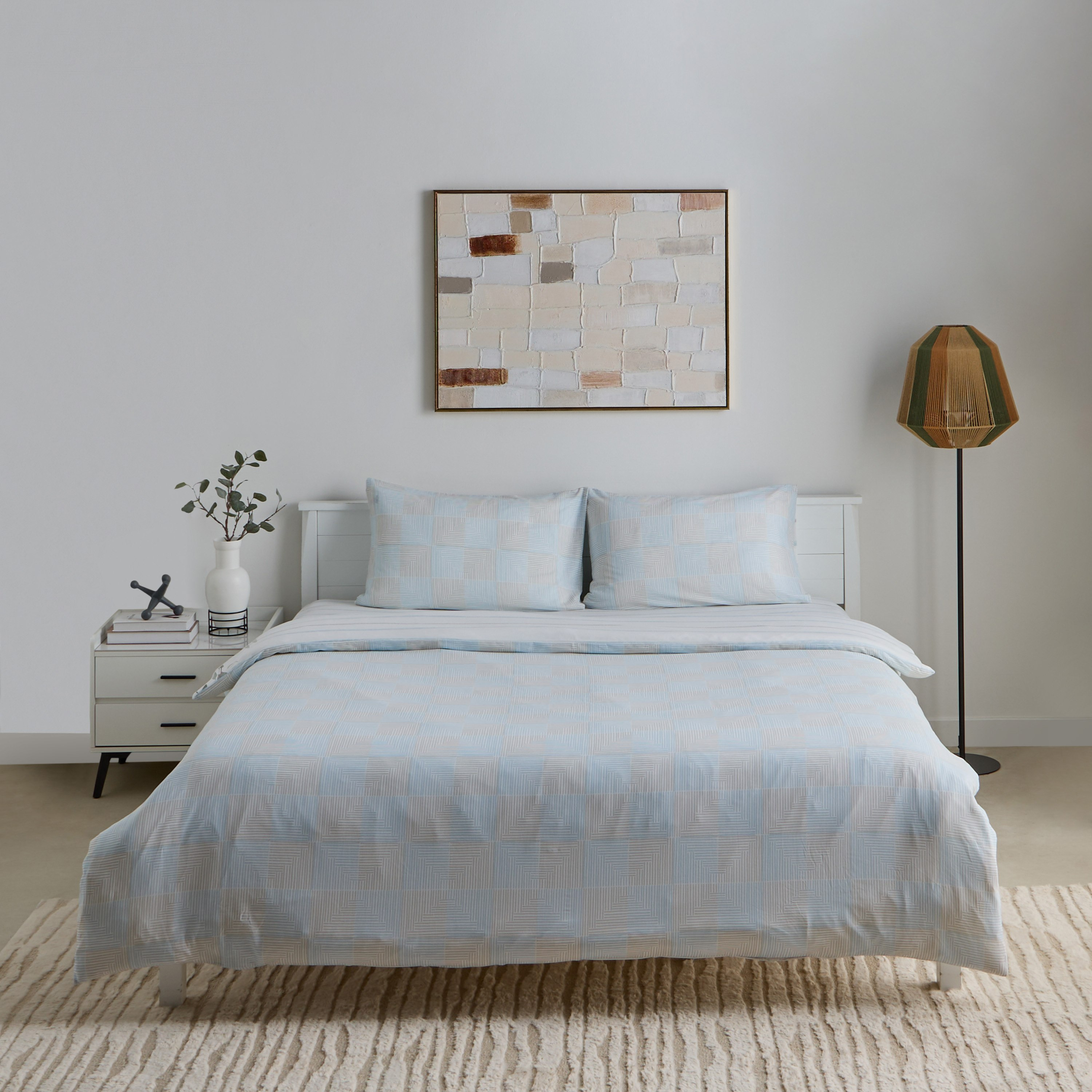 طقم غطاء لحاف مبطّن كينج قطن بطبعات 3 قطع جاسون من أورورا - 220x220 سم-hbxhomeware-hbxbedroom-image-3