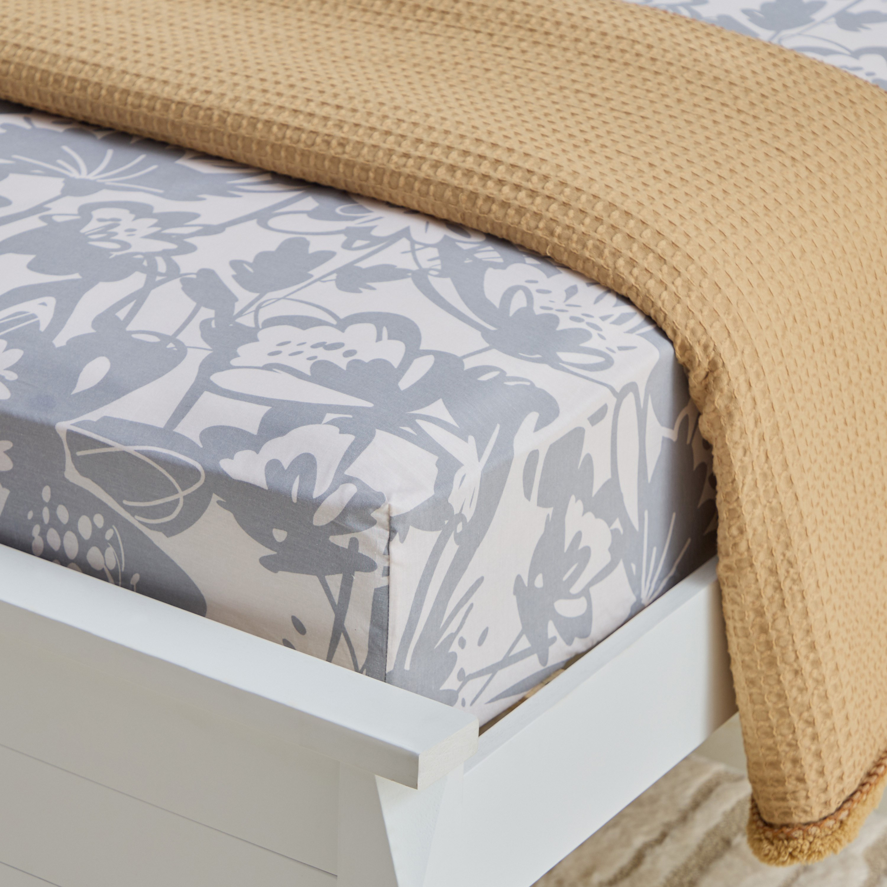 Aurora Heya Printed Cotton Olympic Queen Fitted Sheet - 160x200+33 cm-hbxhomeware-hbxbedroom-image-1