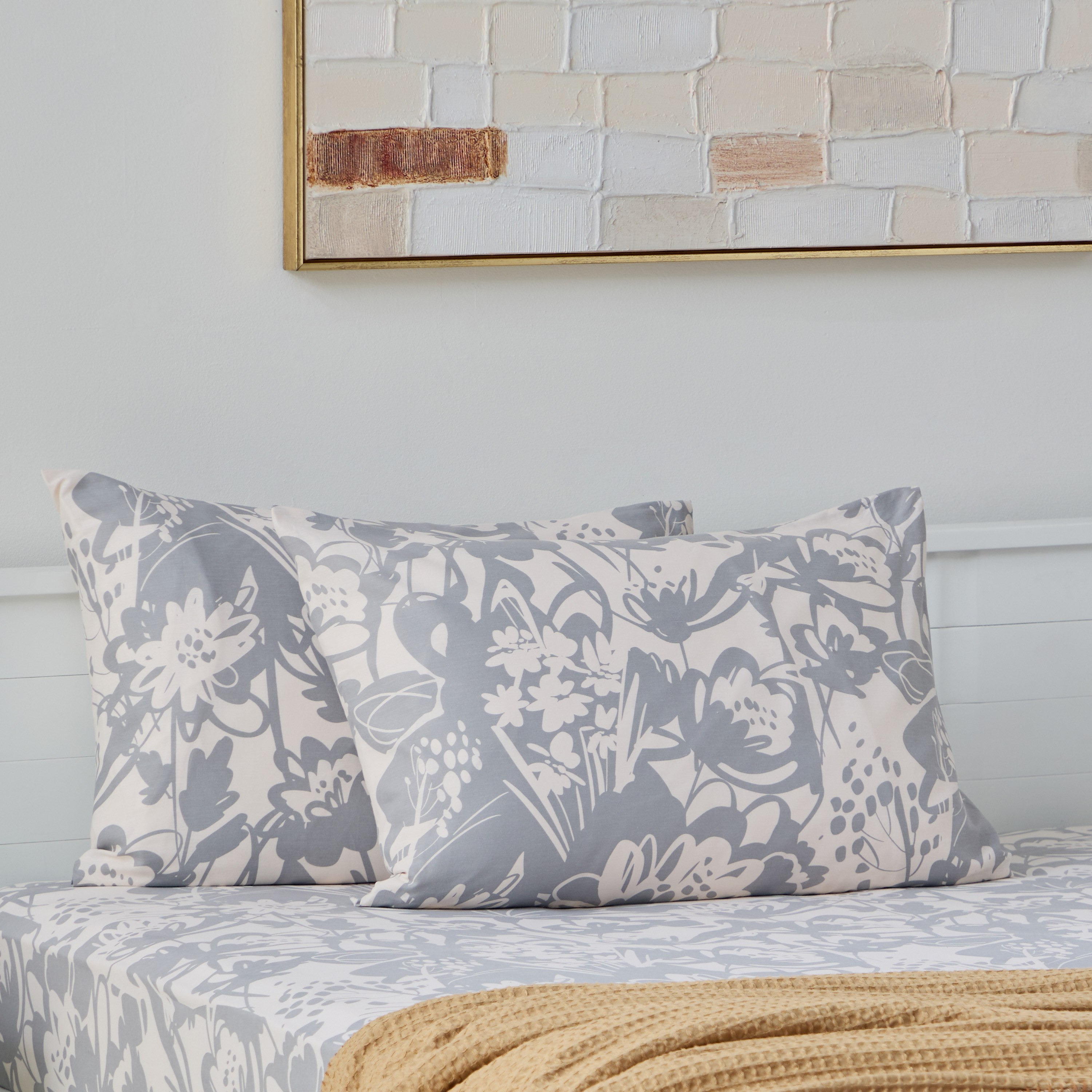 Aurora Heya 2-Piece Printed Cotton Pillow Cover Set - 50x75 cm-hbxhomeware-hbxkidsandyouth-image-1