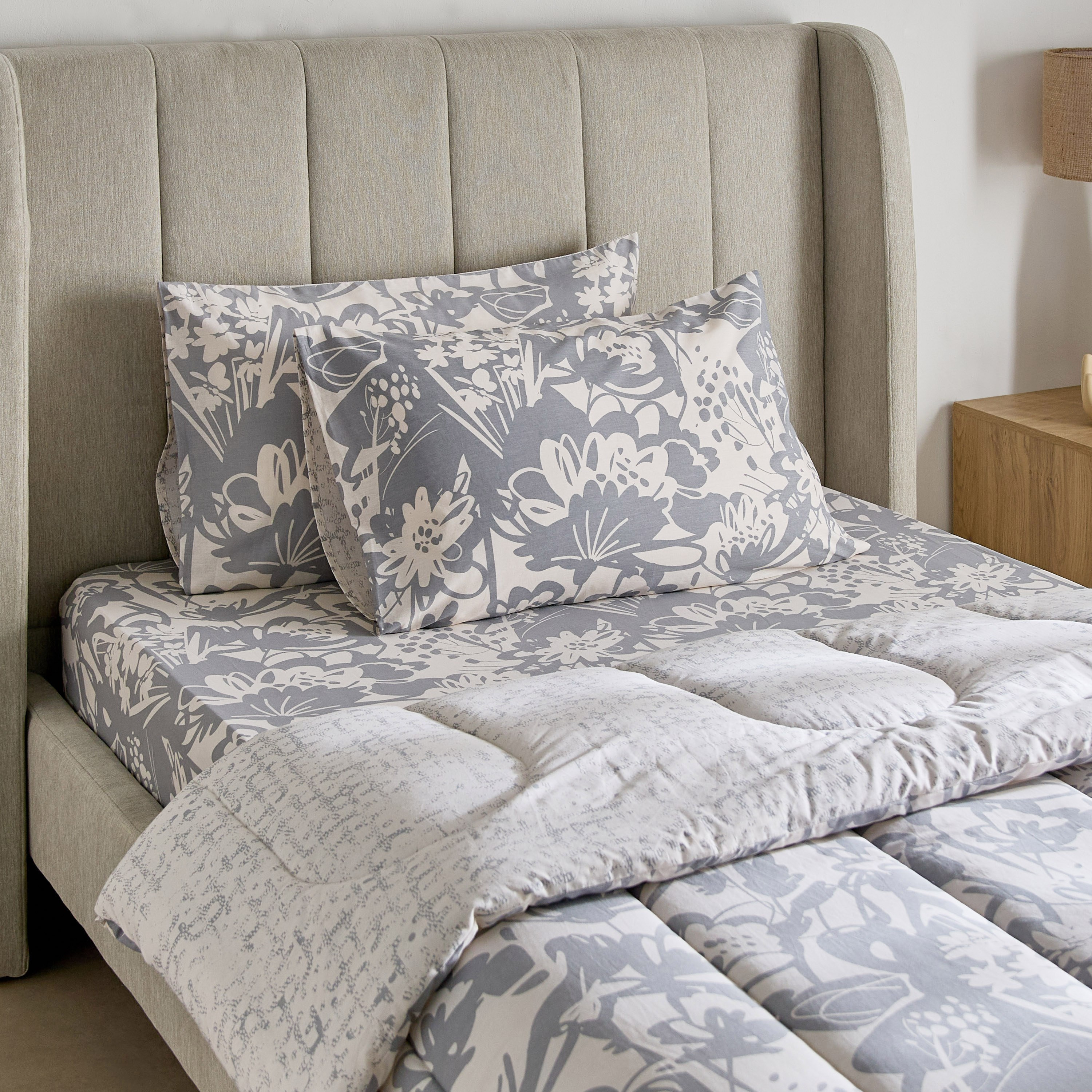 Aurora Heya 3-Piece Printed Cotton Twin Comforter Set - 160x220 cm-hbxhomeware-hbxkidsandyouth-image-1