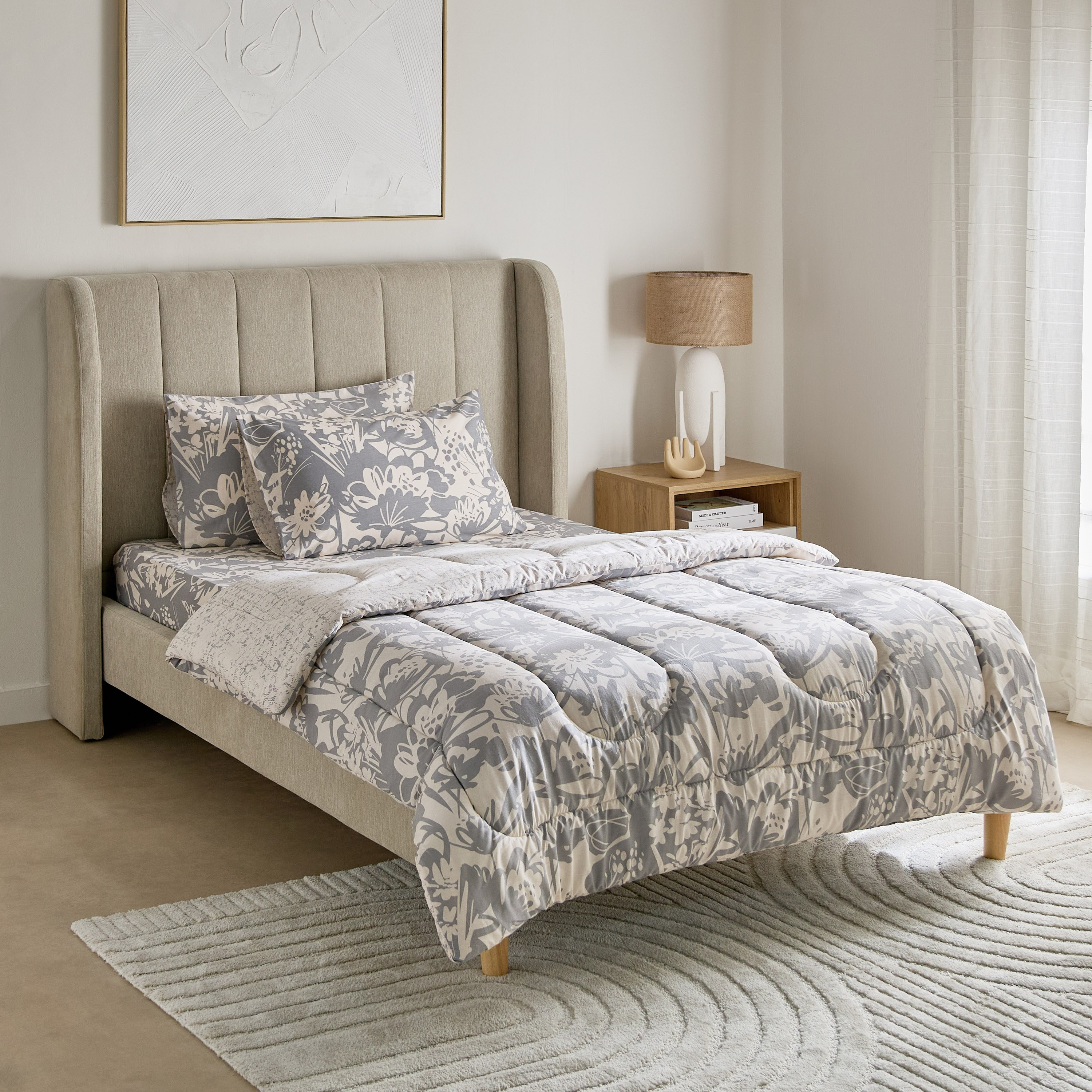 Aurora Heya 3-Piece Printed Cotton Twin Comforter Set - 160x220 cm-hbxhomeware-hbxkidsandyouth-image-2