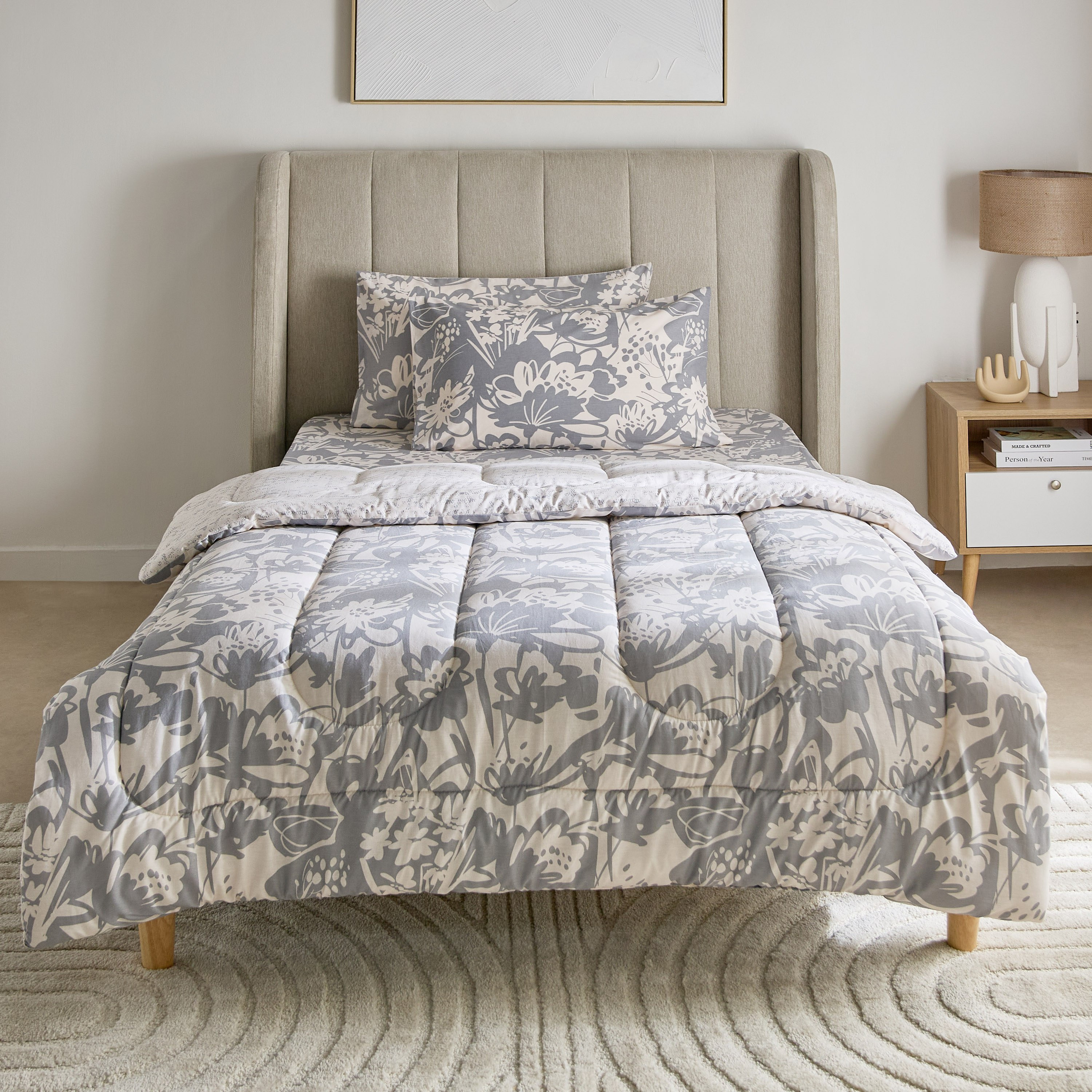 Aurora Heya 3-Piece Printed Cotton Twin Comforter Set - 160x220 cm-hbxhomeware-hbxkidsandyouth-image-3