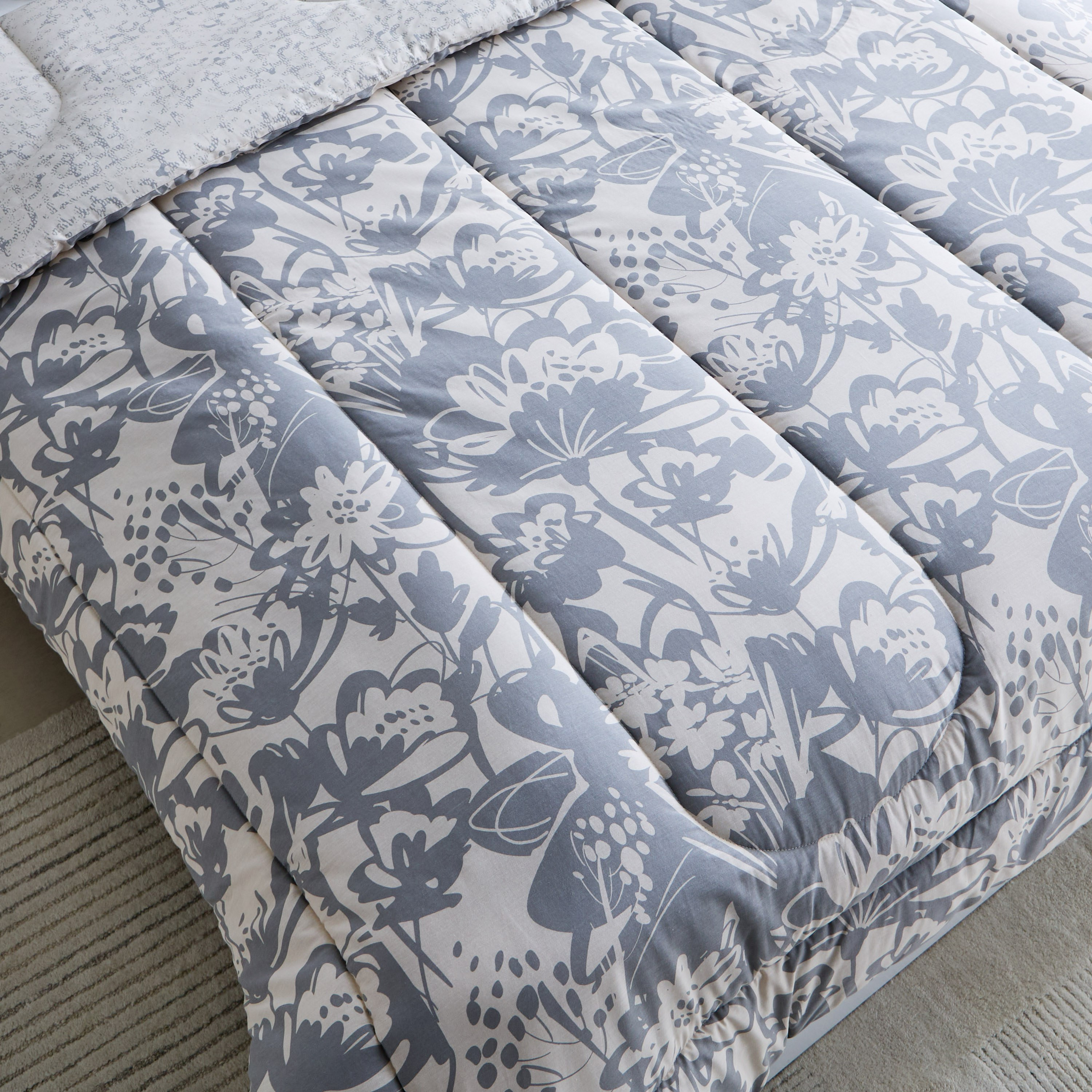 Aurora Heya 5-Piece Printed Cotton Queen Comforter Set - 200x240 cm-hbxhomeware-hbxbedroom-image-5