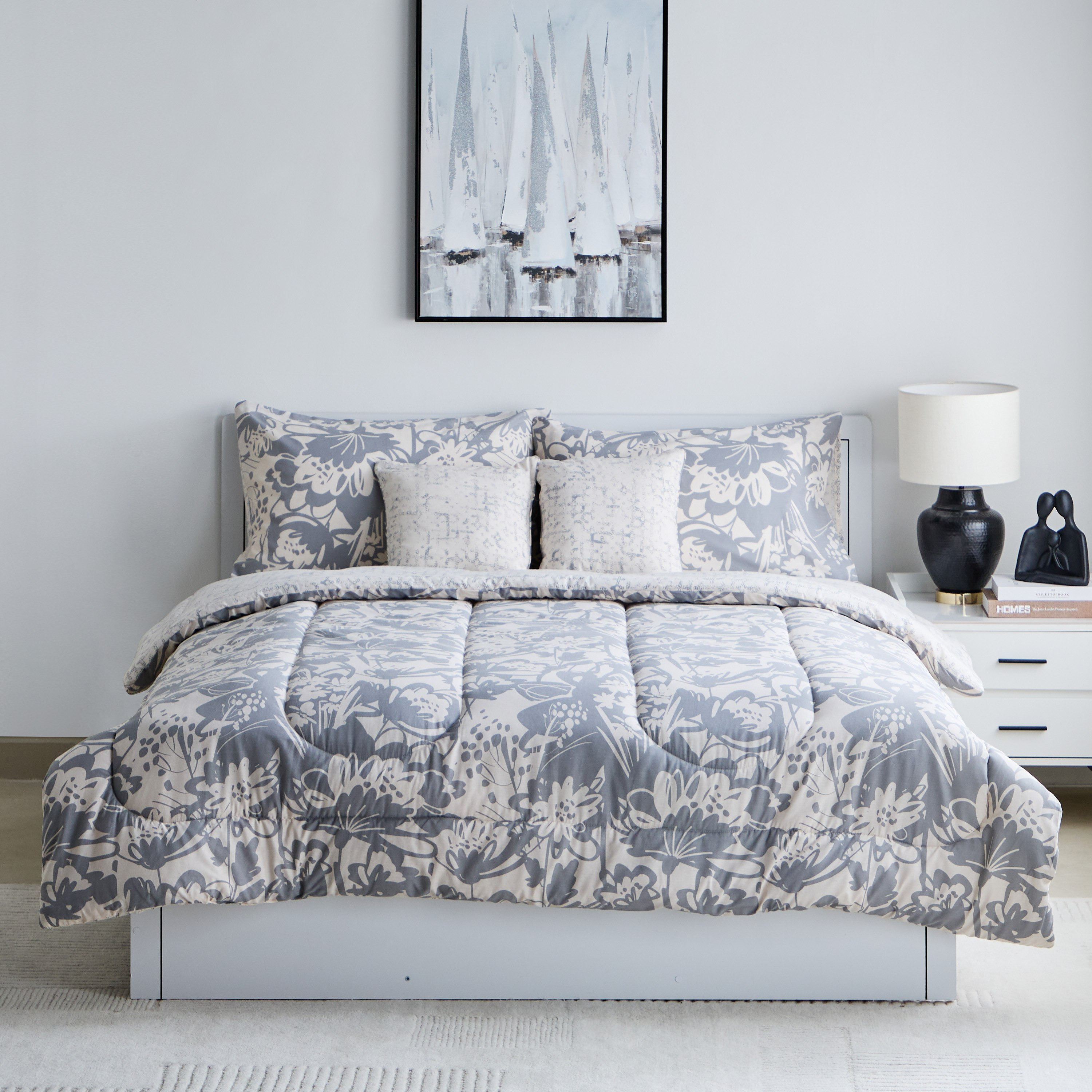 Aurora Heya 5-Piece Printed Cotton King Comforter Set - 220x240 cm-hbxhomeware-hbxbedroom-image-3