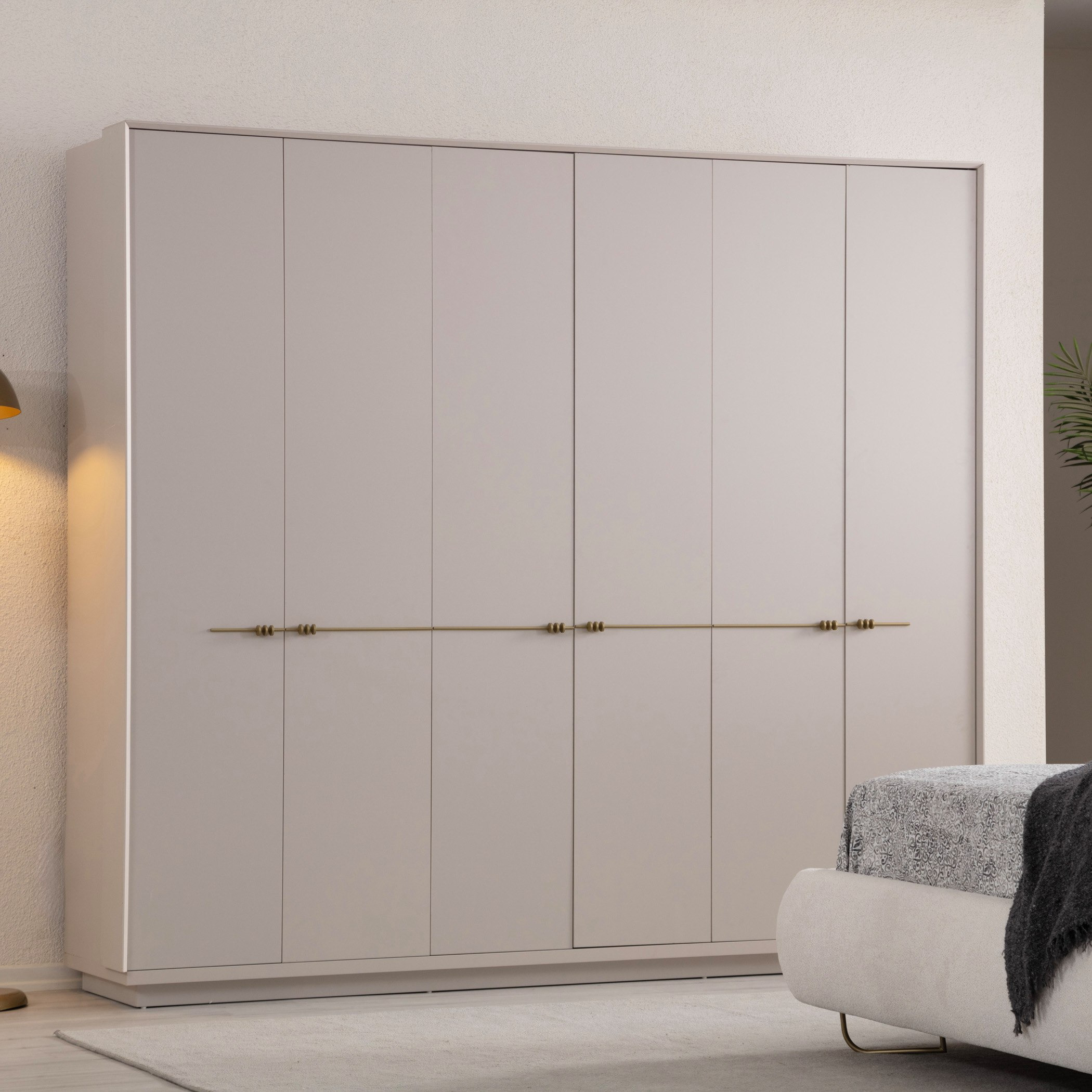 Estela 6-Door Wardrobe with 3 Drawers-hbxfurniture-wardrobes-image-1
