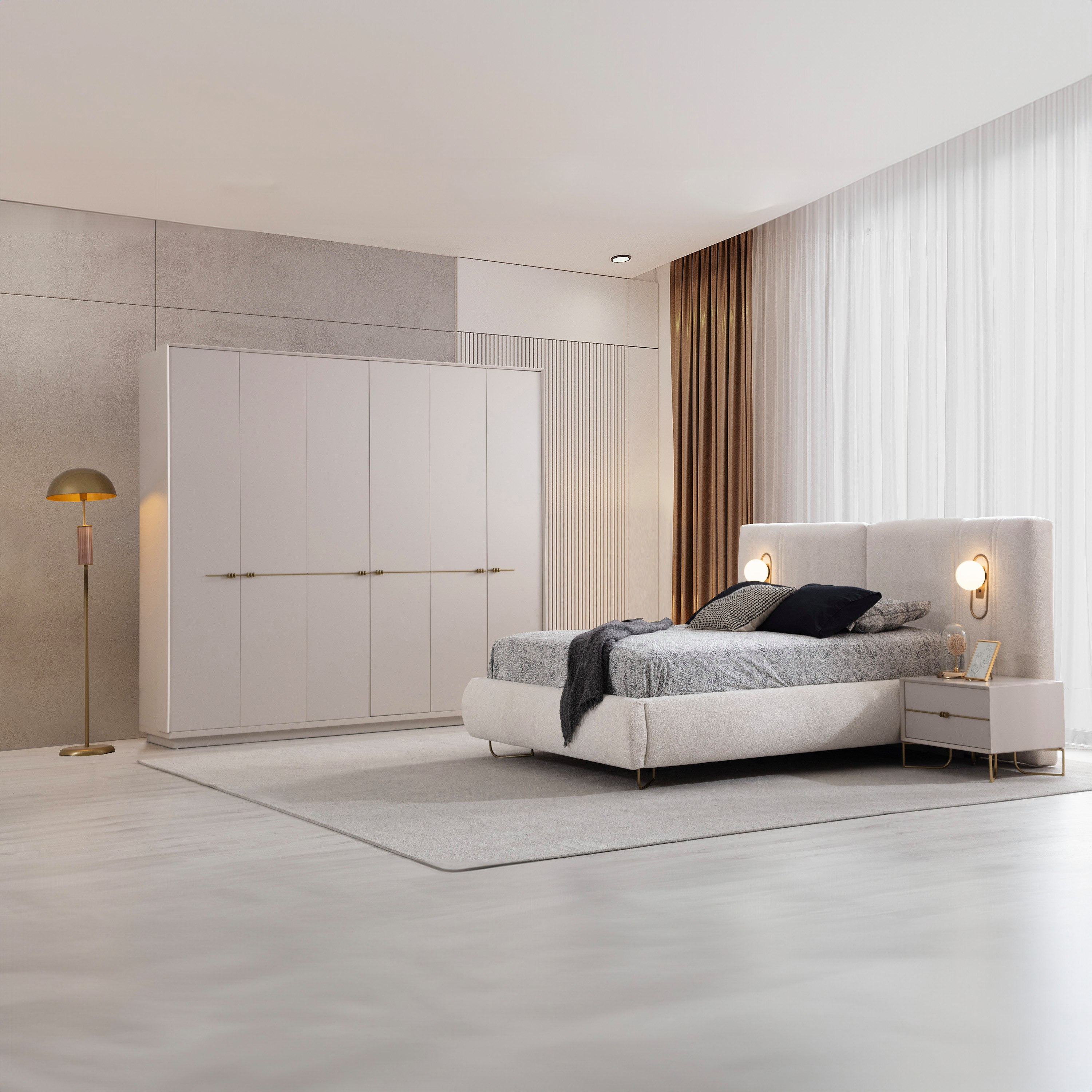 طقم غرفة نوم كينج 5 قطع منجدة مع سرير تخزين هيدروليكي من إستيلا - 180x200 سم-hbxbedroom-bedsandbedsets-bedroomsets-king-image-12